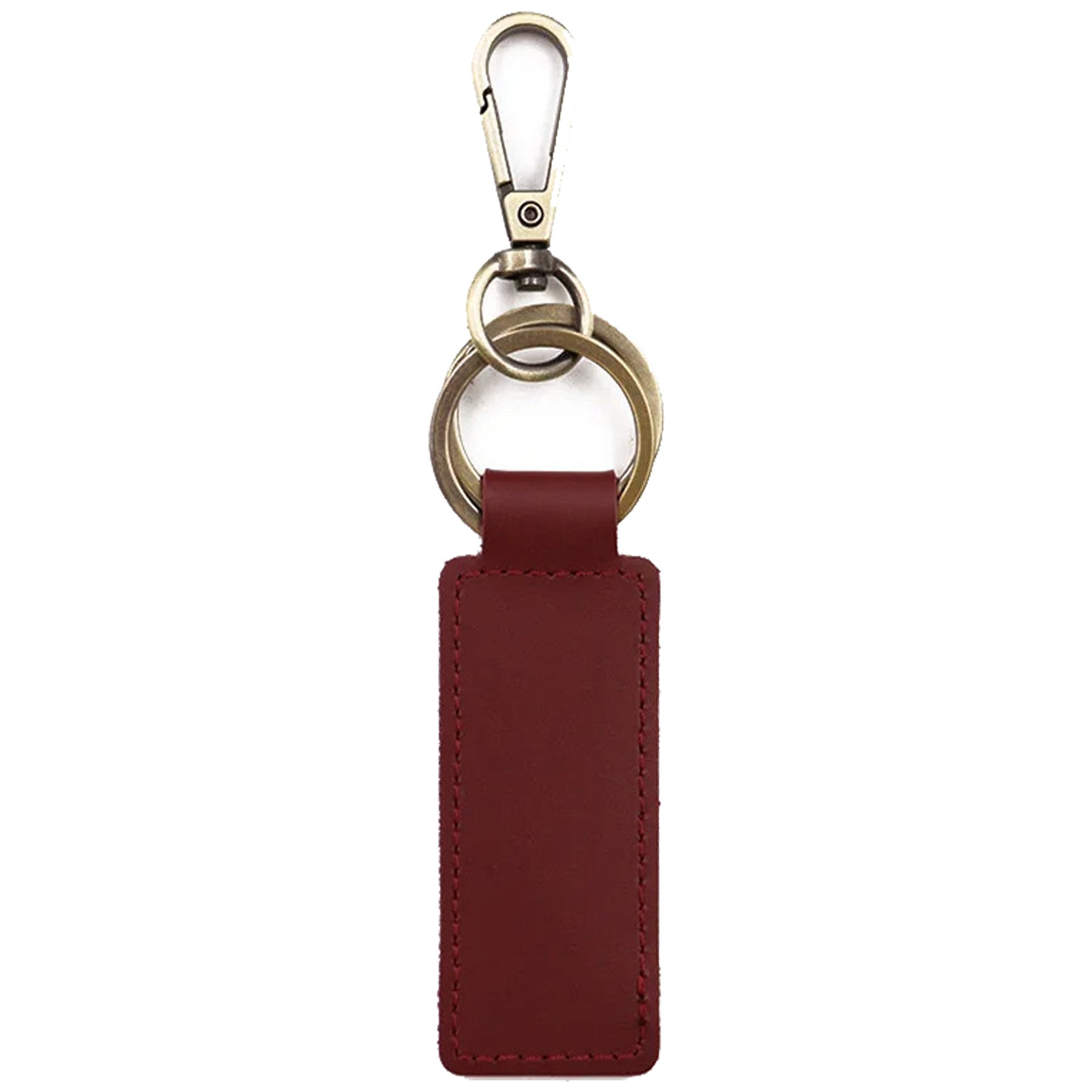 Double Loop Leather Keychain