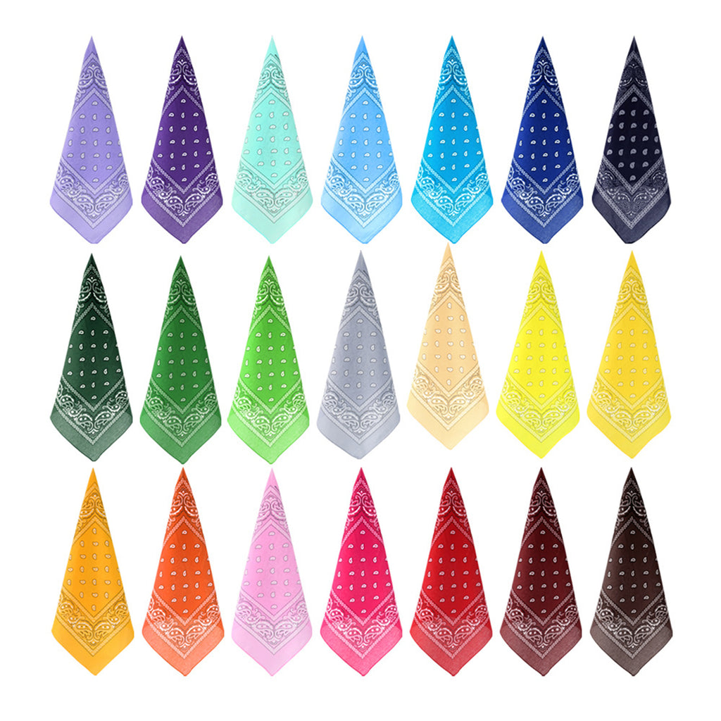 100% Cotton Bandanas Face Mask Square Scarf Headwear
