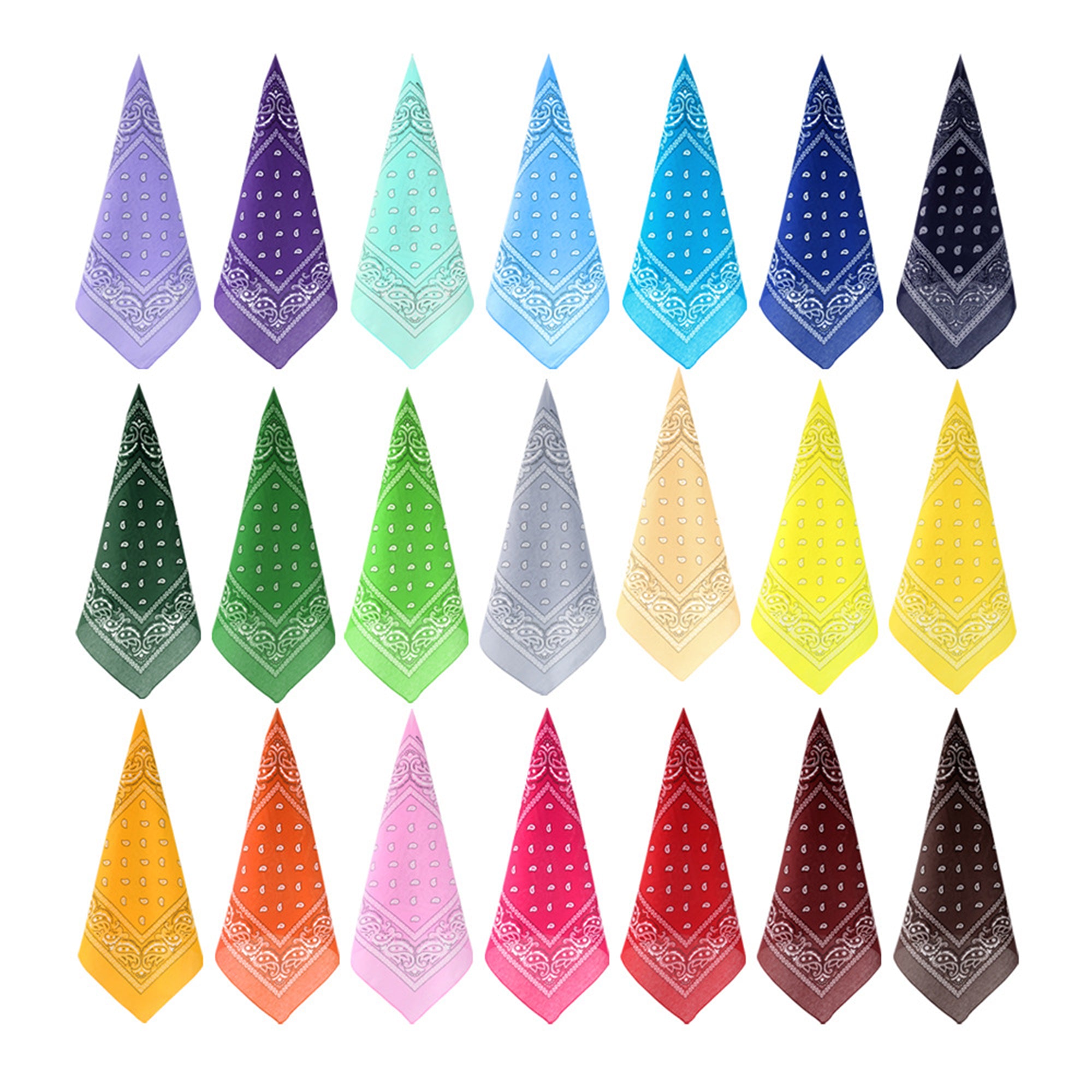 100% Cotton Bandanas Face Mask Square Scarf Headwear