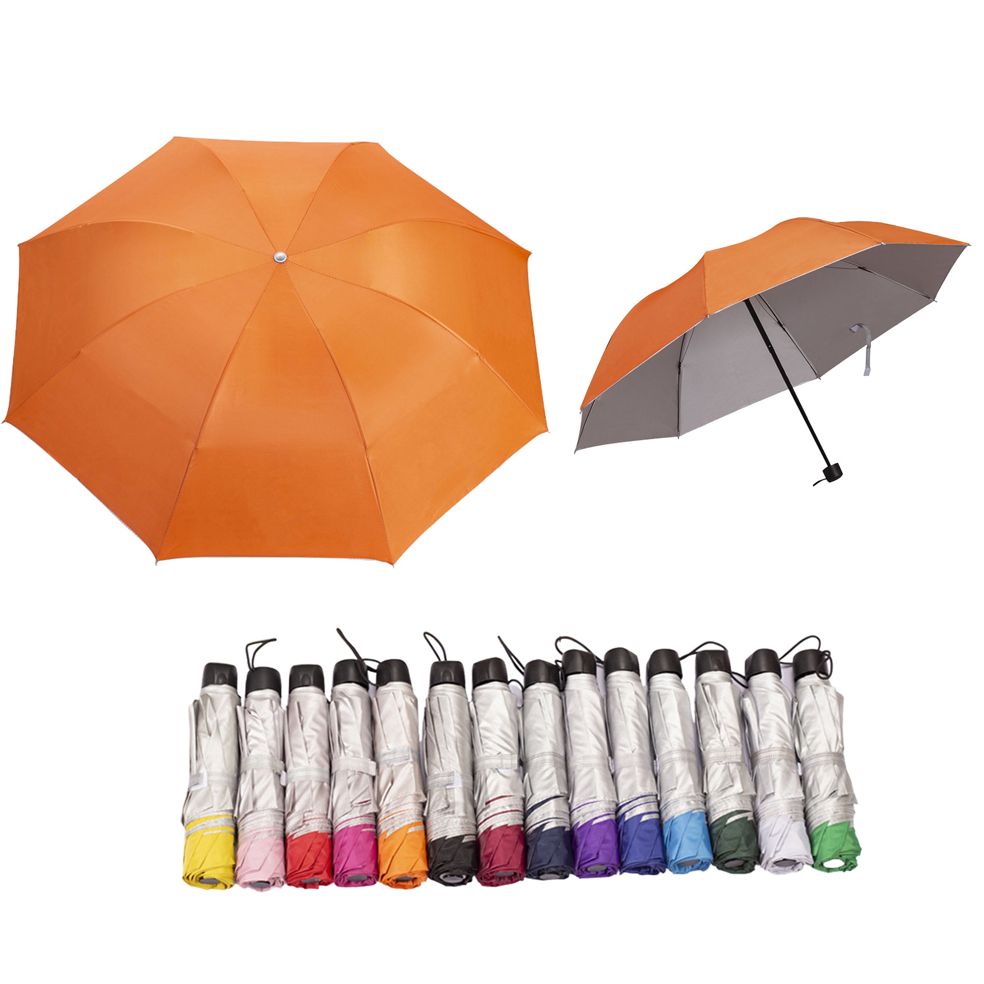 Promotional Tri-Fold Silver-Coated Umbrella