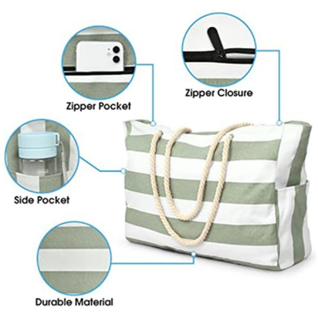 Foldable Beach Tote Bag
