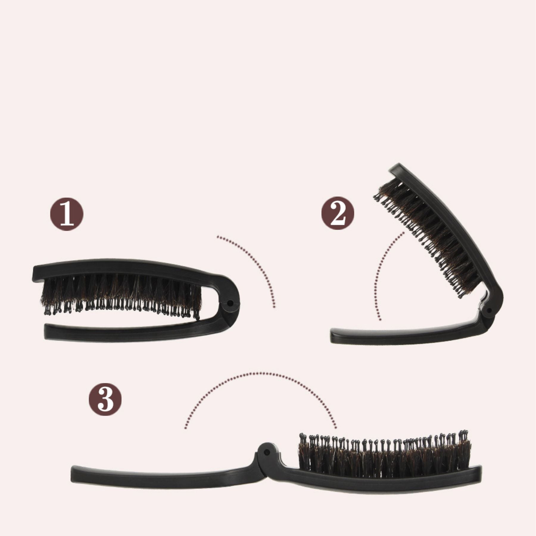 Foldable Boar Bristle Comb