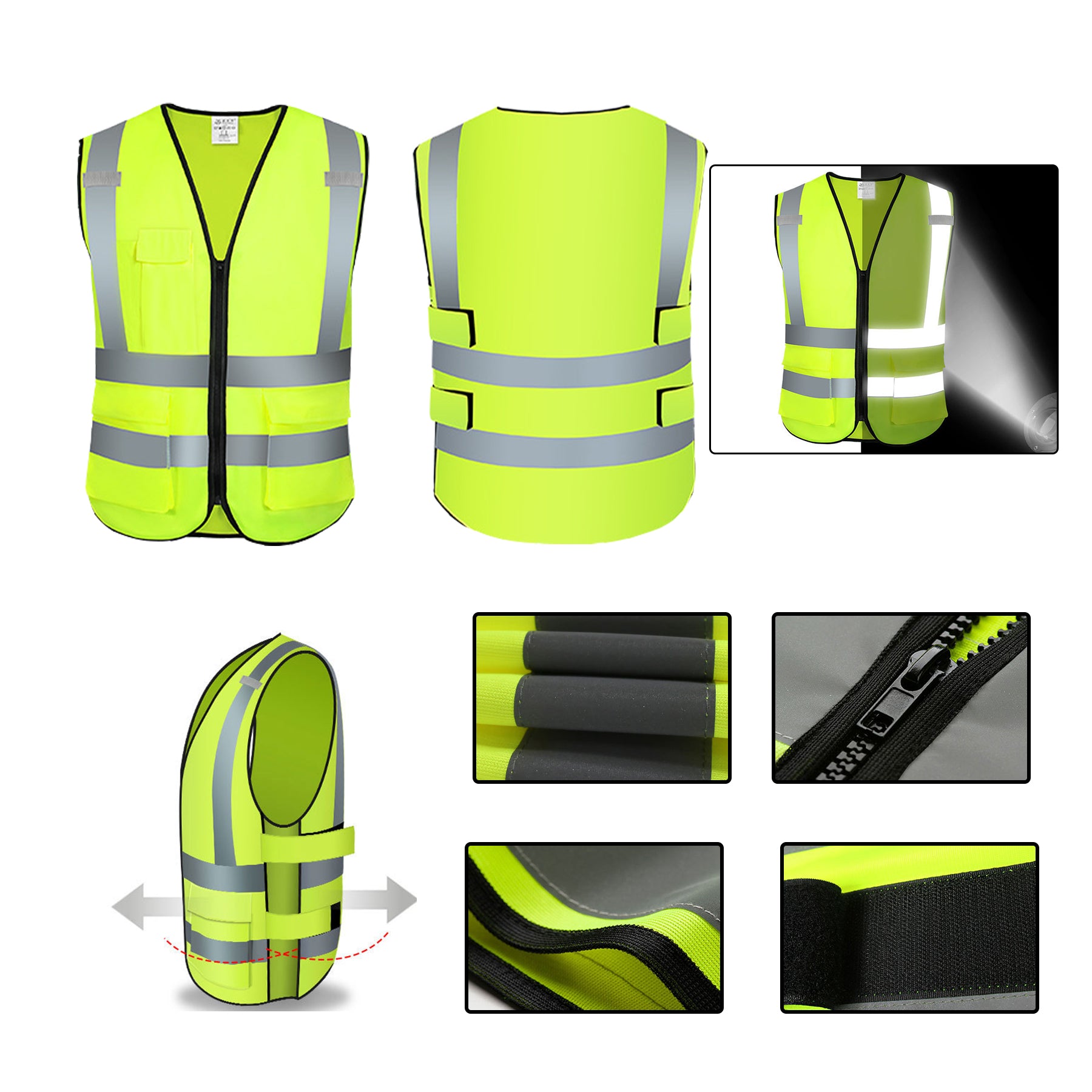 Reflective Safety Vest – High-Visibility & Adjustable