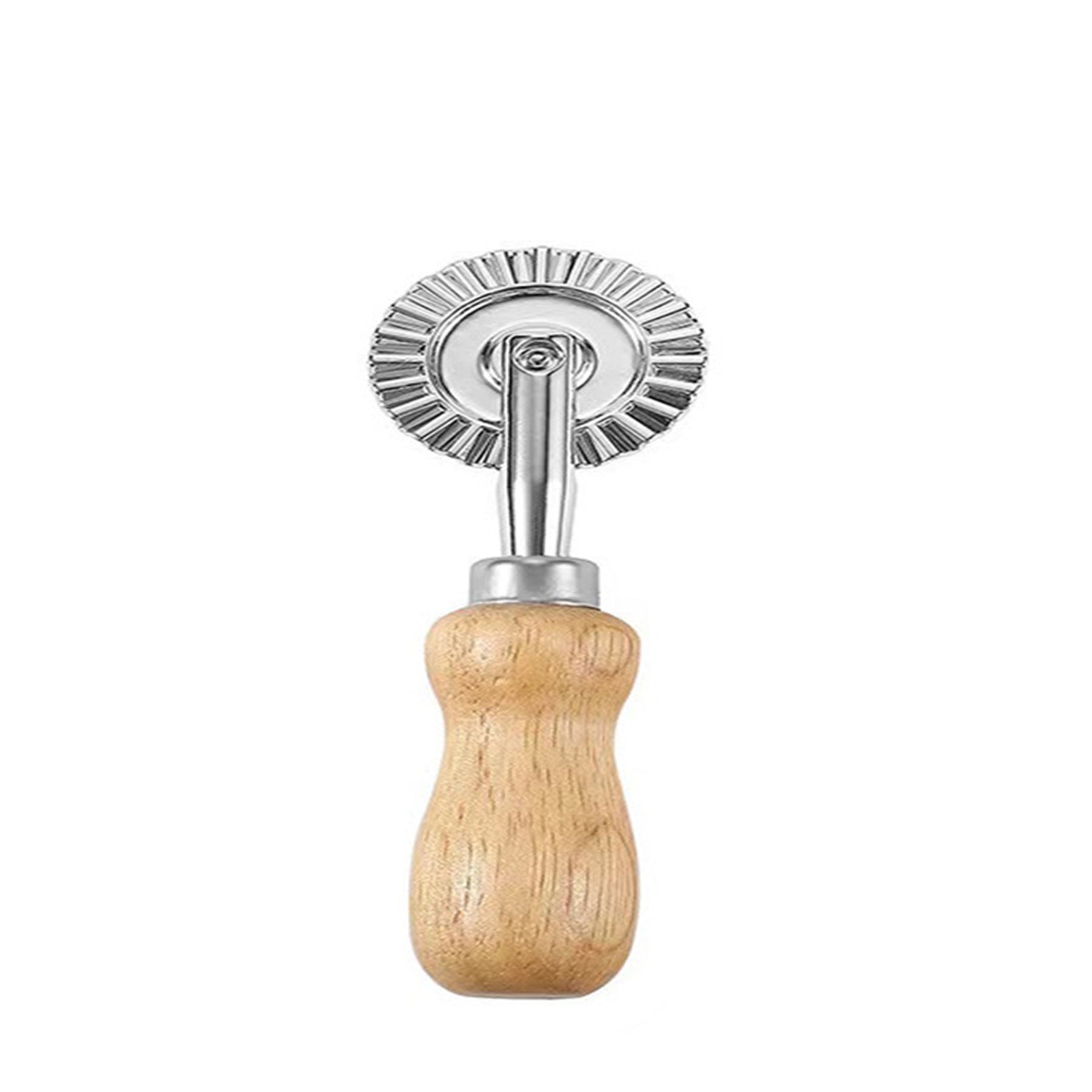 Oak Pancake Cutter With a Pancake Wheel