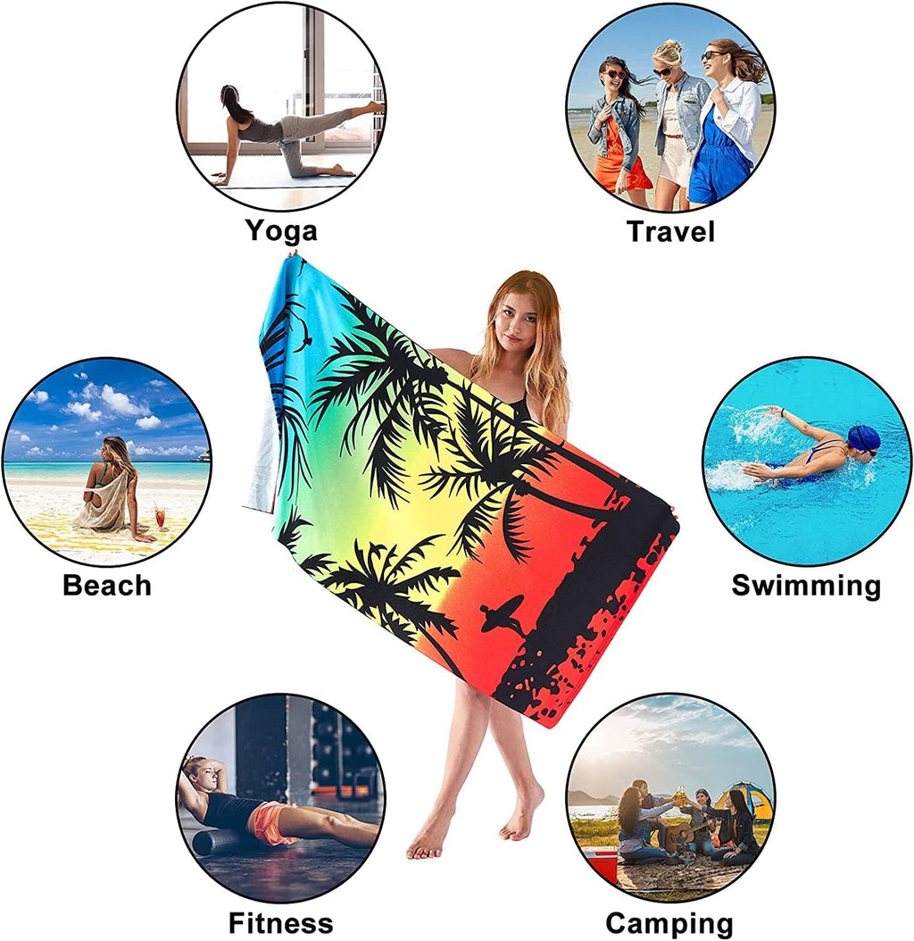 Youth Sublimation Luxury Colorful Microfiber Beach Towel