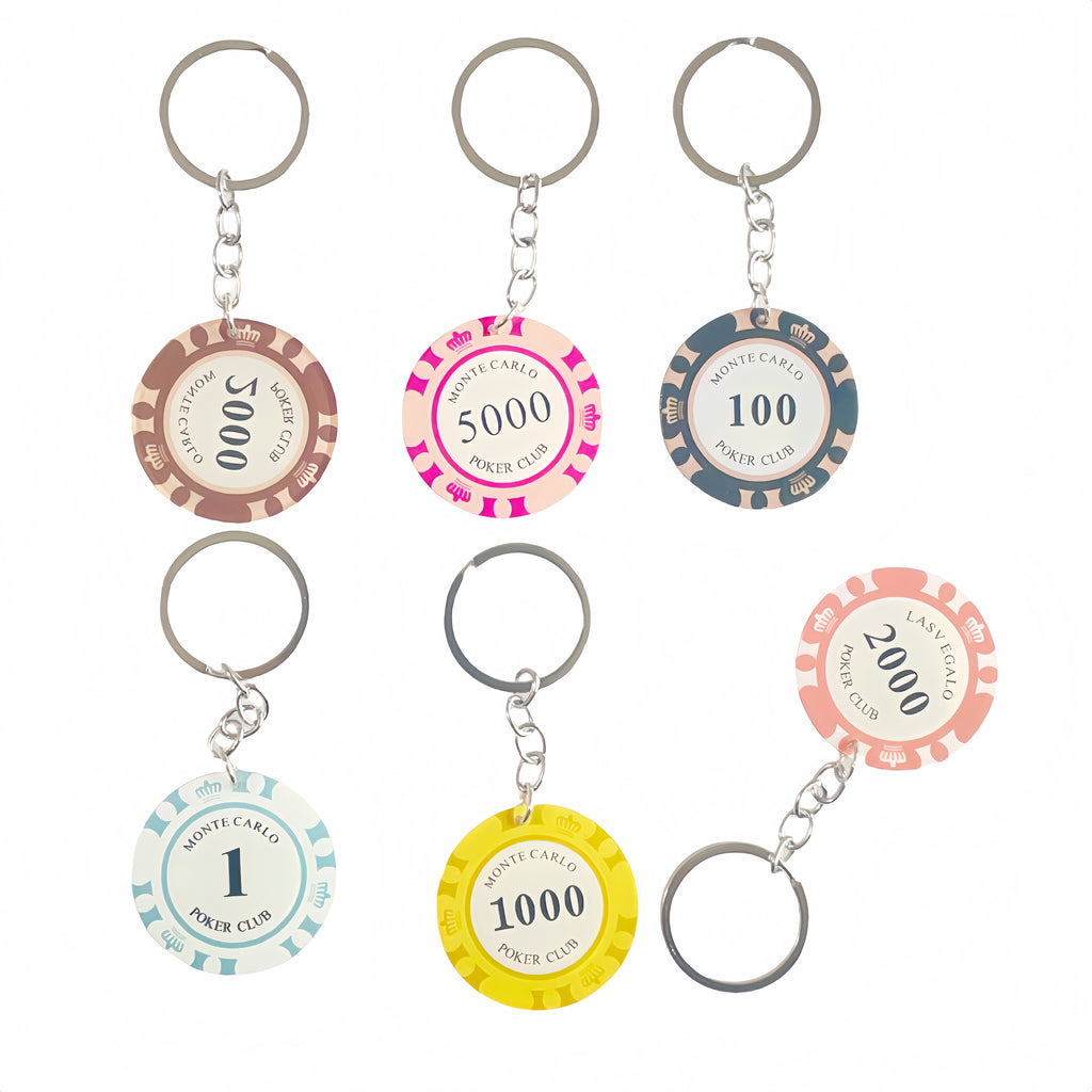 Casino Chip-Style Keychain
