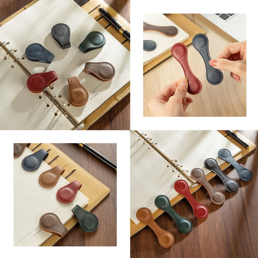Magnetic Leather Bookmarks