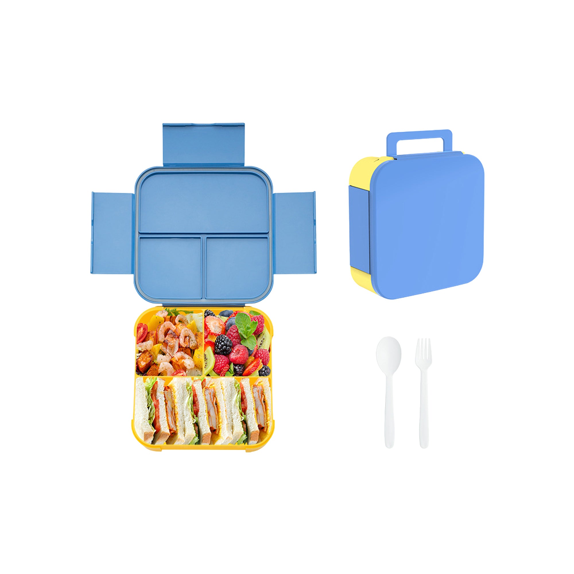 Flip-Top Handheld Microwave-Safe Lunch Box