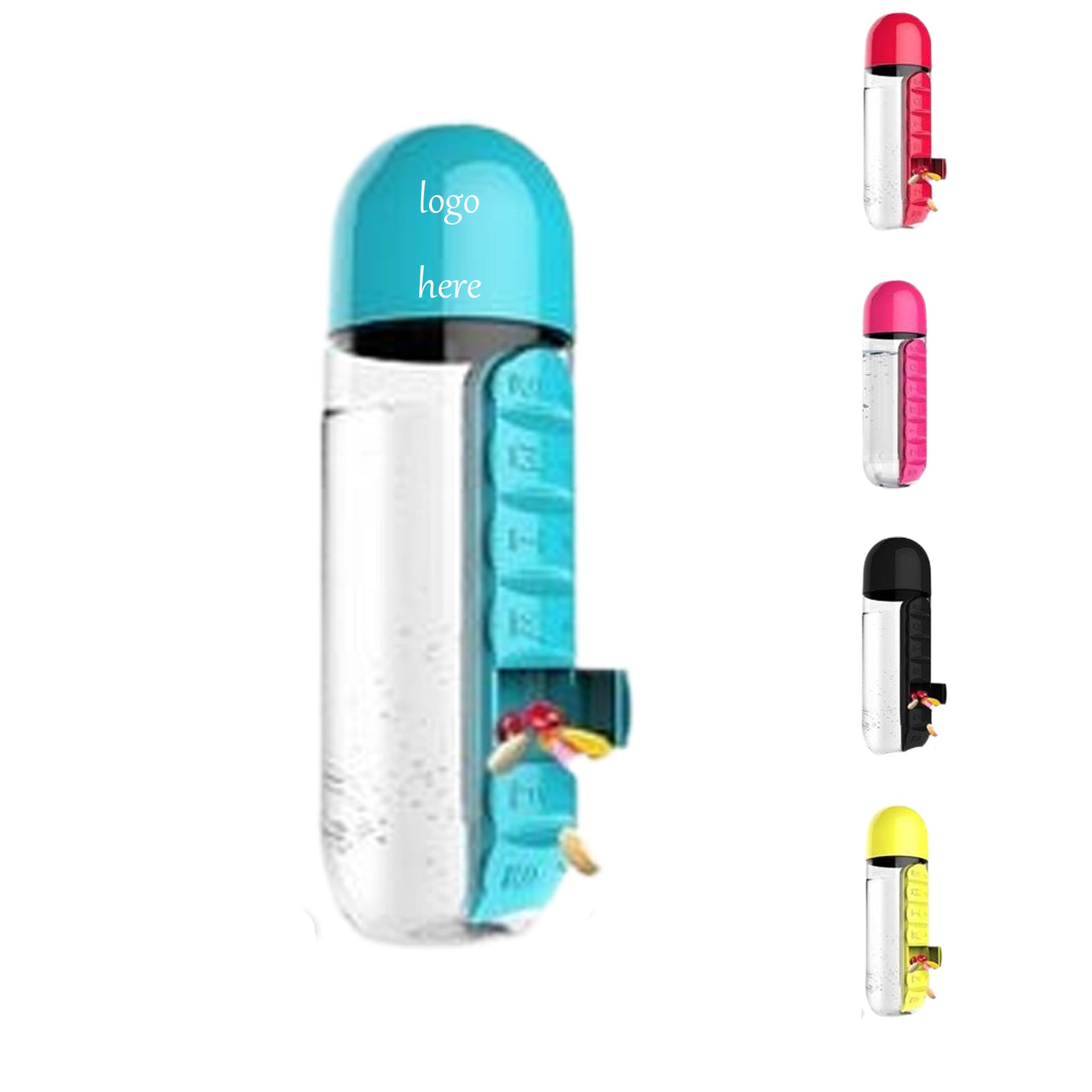 Plastic Bottle with Pill Box