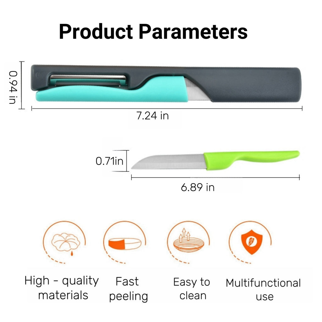 Stainless Steel Two - in - One Peeler