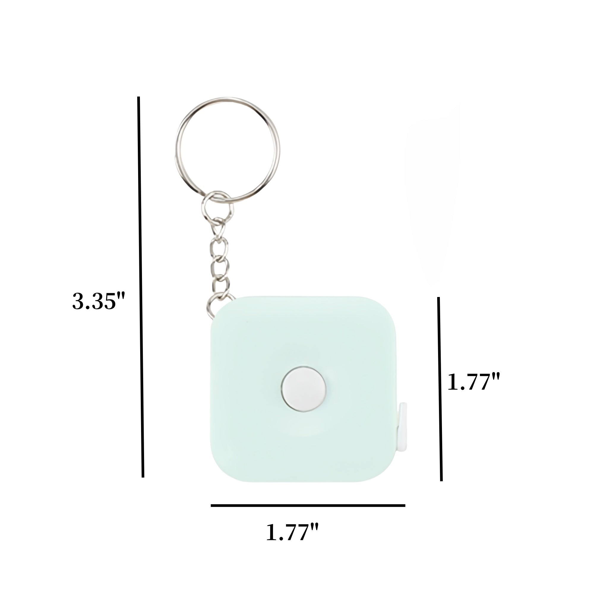 Square Tape Measure with Key Chain