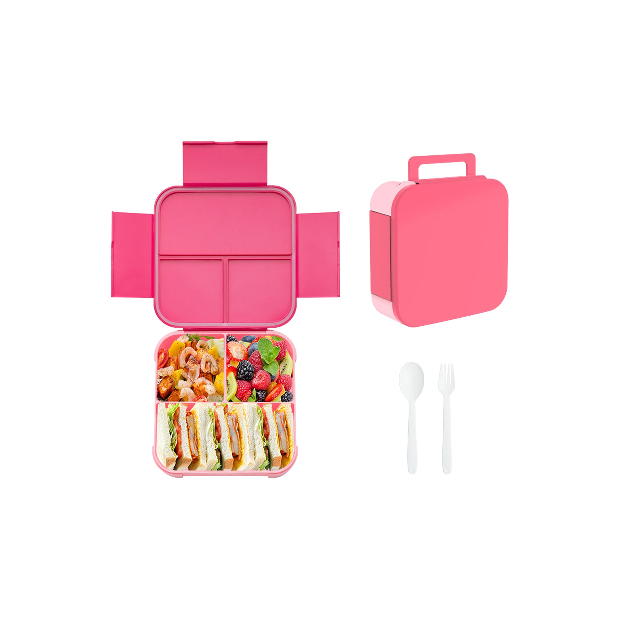 Flip-Top Handheld Microwave-Safe Lunch Box