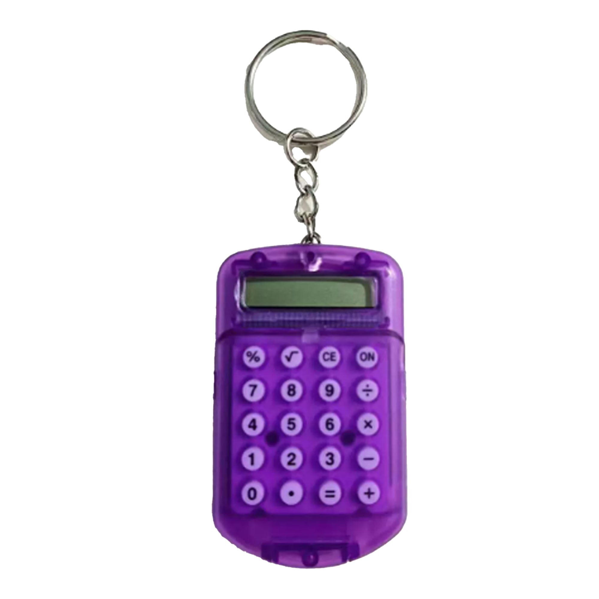 Mini Transparent Flip Calculator Keychain Portable Math Tool