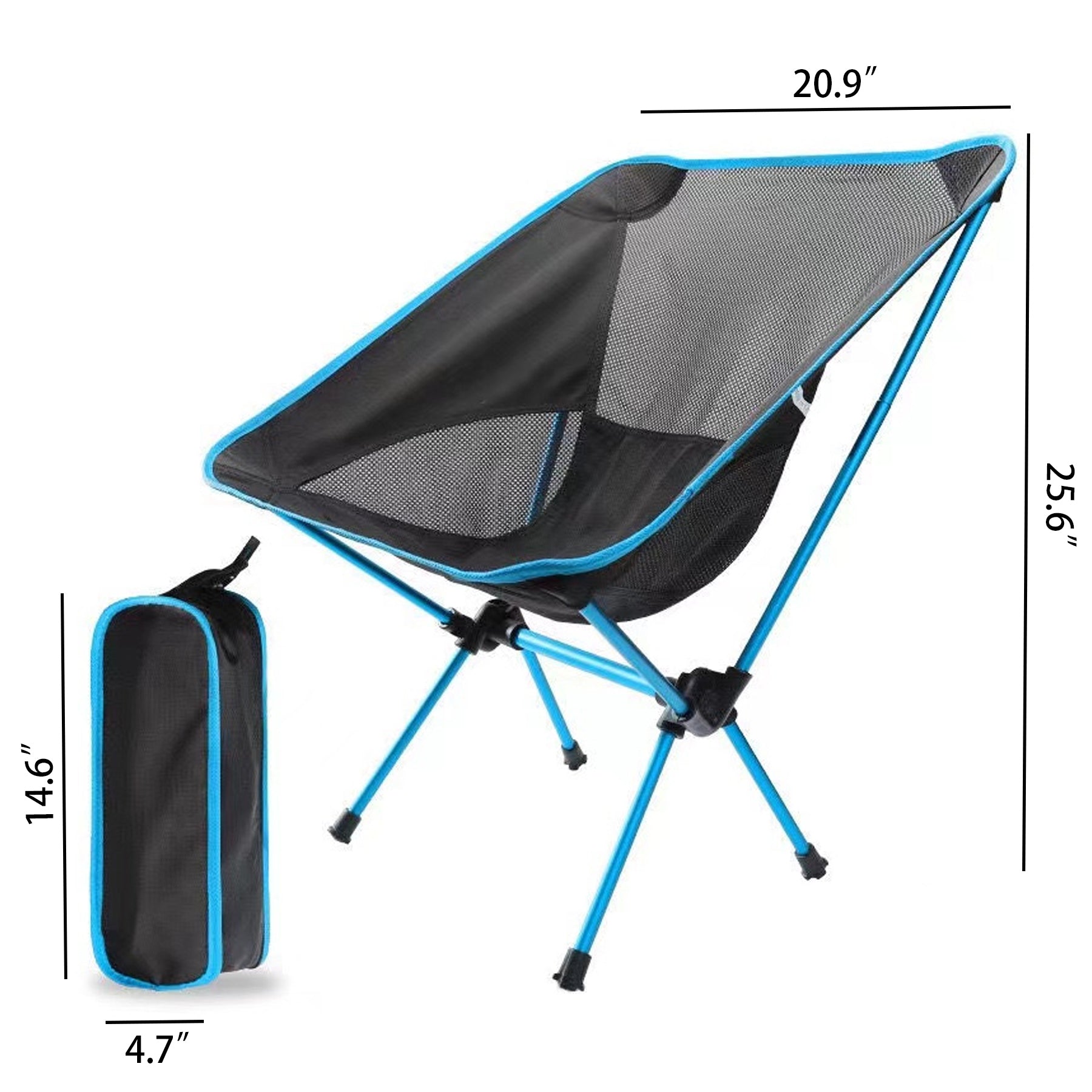 Ultralight Folding Camping Chair W/ Storage Bag