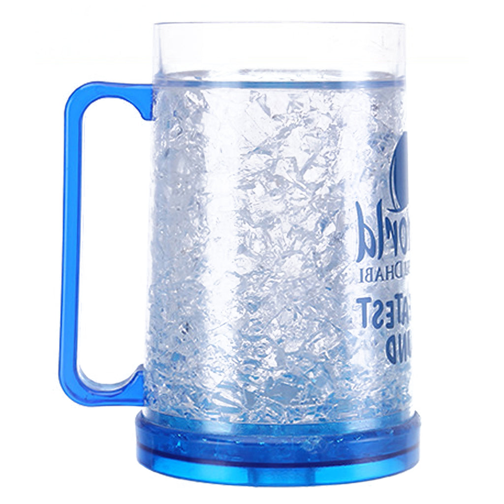 16oz Gel Freezer Double Walled Beer Cup With Handle