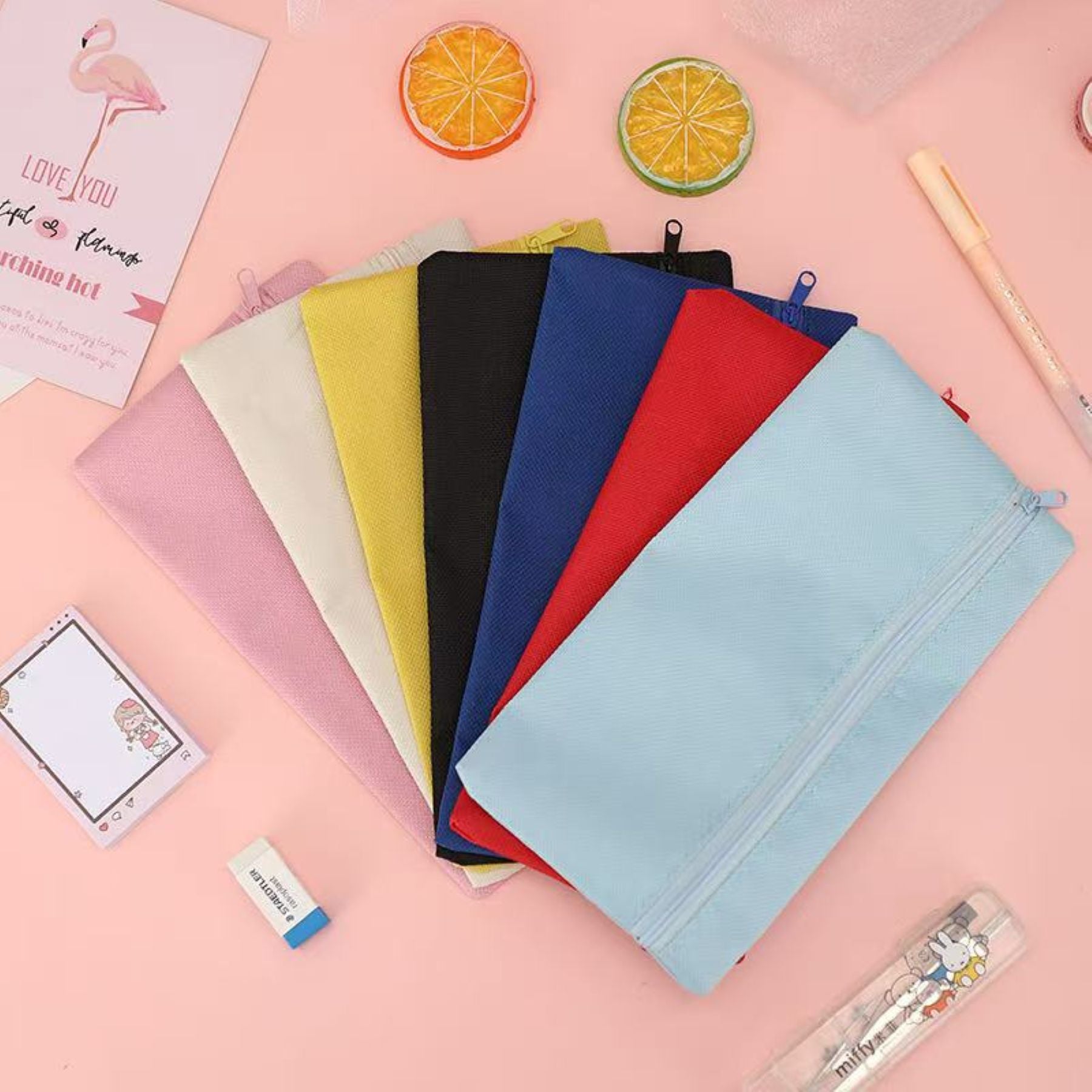 Solid-color Canvas Storage Bag