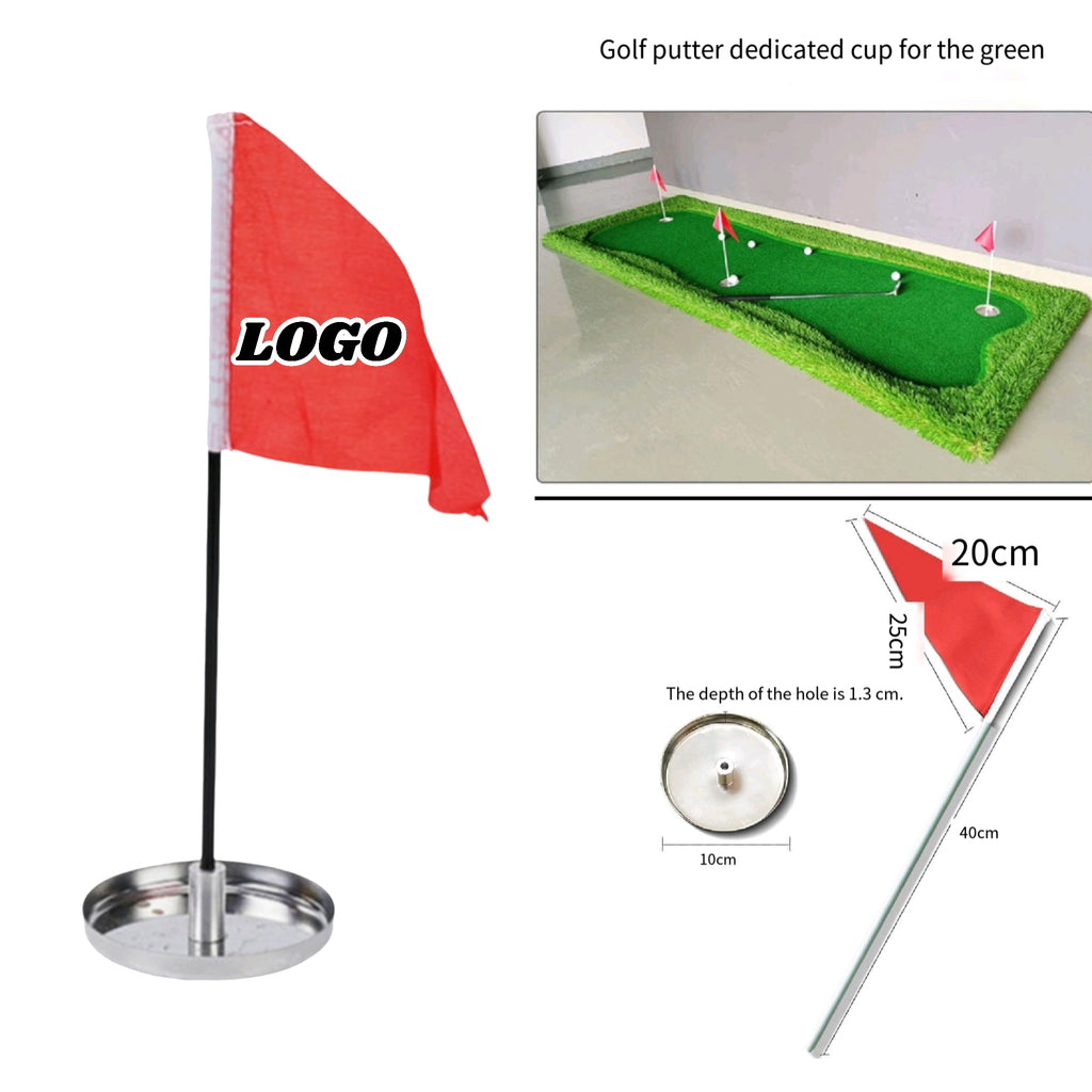 Golf Hole Cup Stainless Steel Putting Green Flag Training