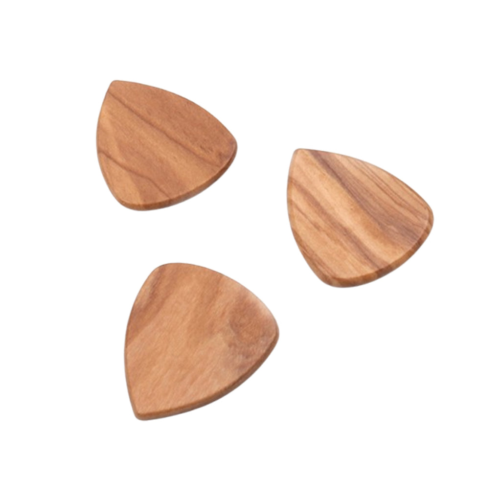 Wooden Guitar Pick Box 3 Picks