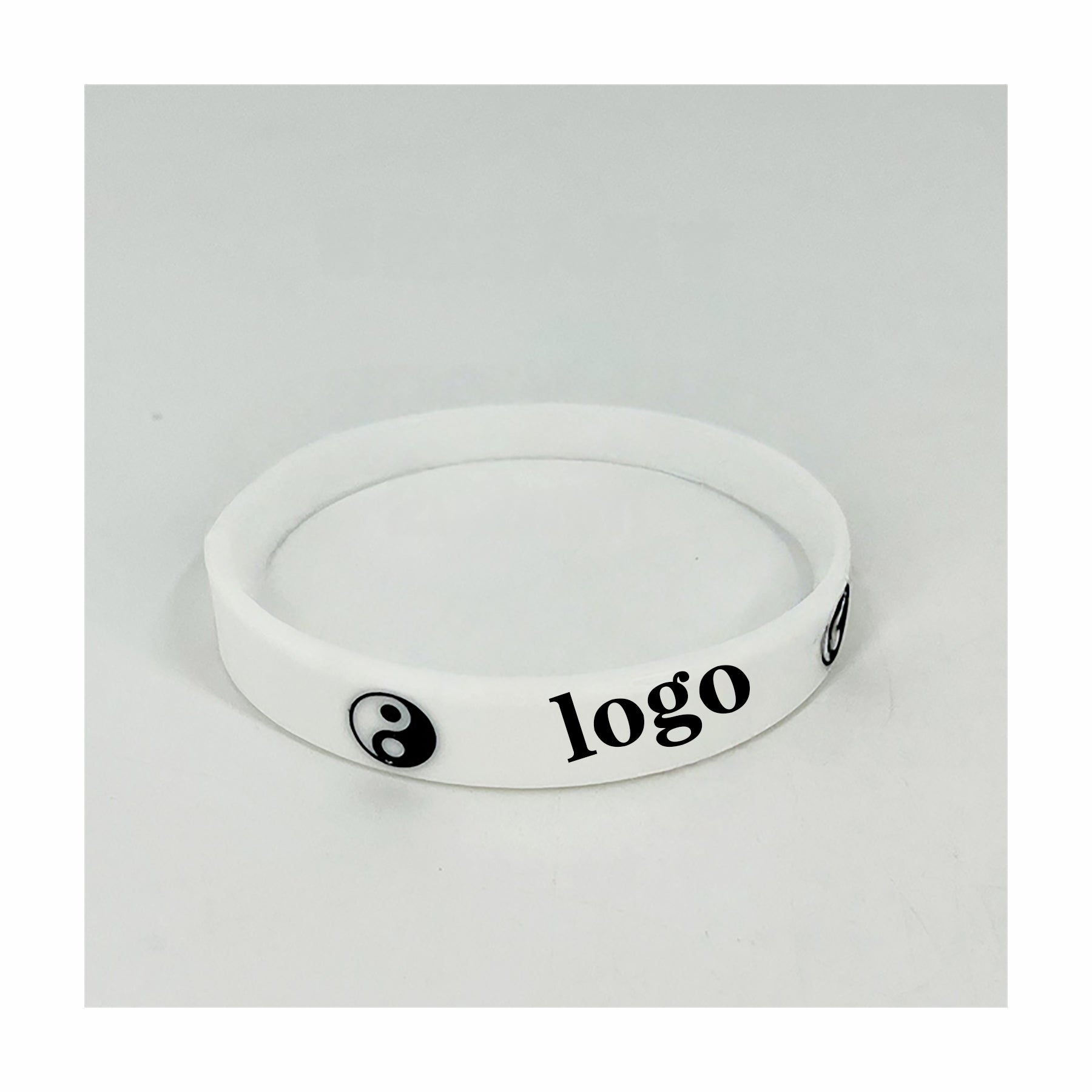 Black And White Silicone Bracelet