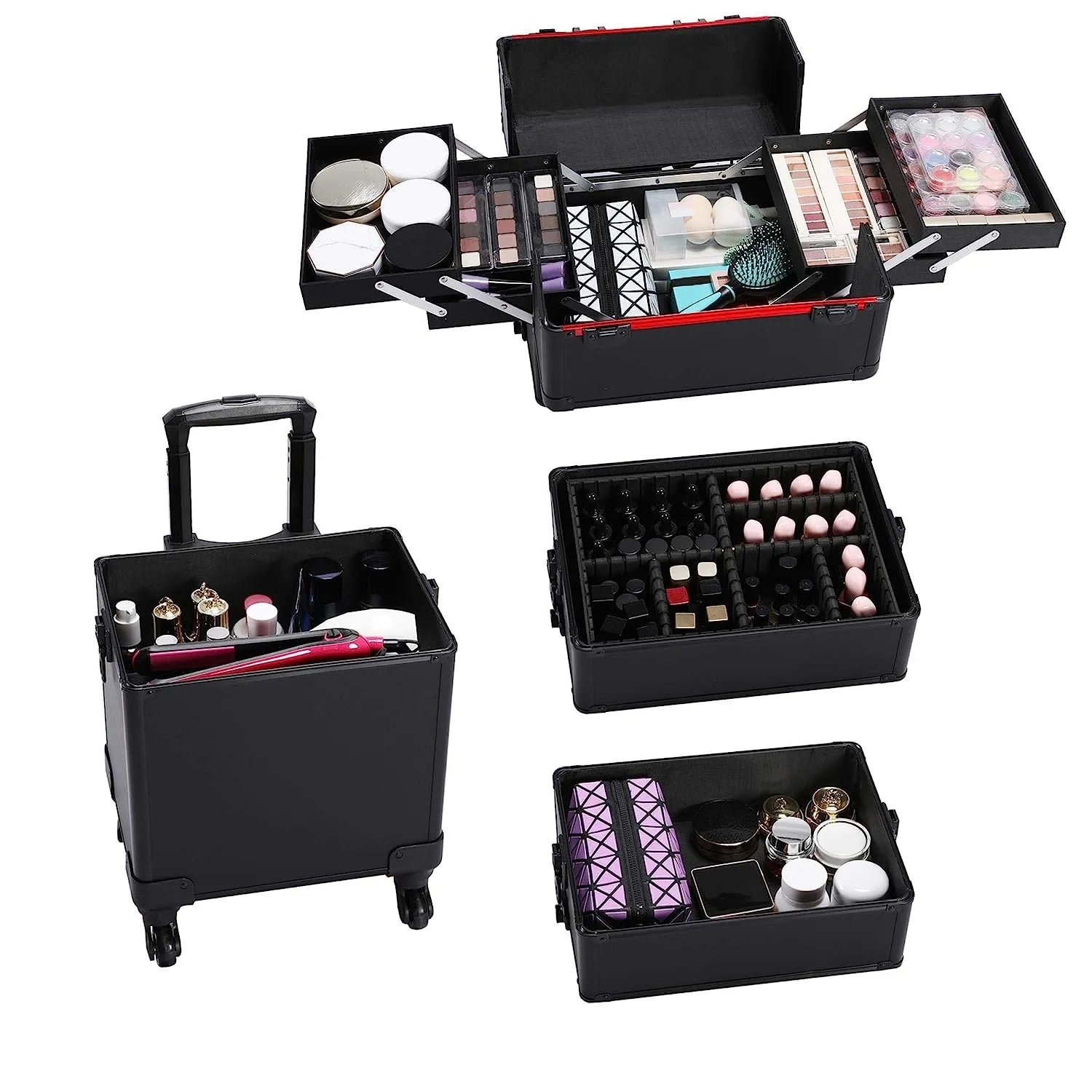 4 In 1 Makeup Train Case
