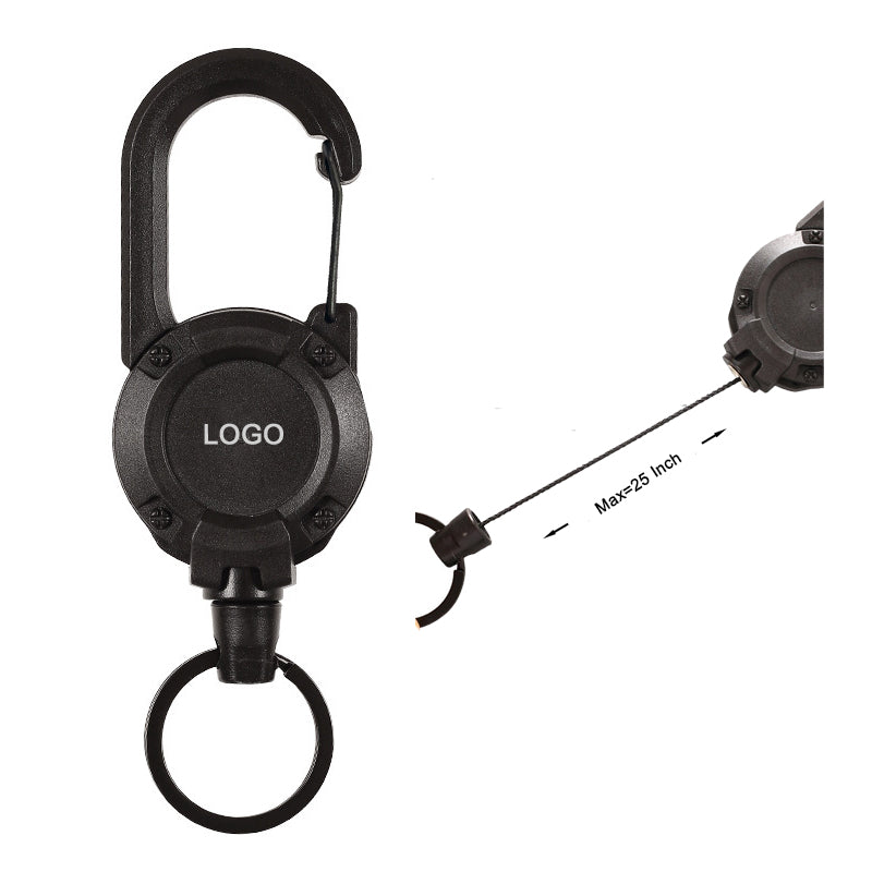 Retractable Keychain Clip Id Holder