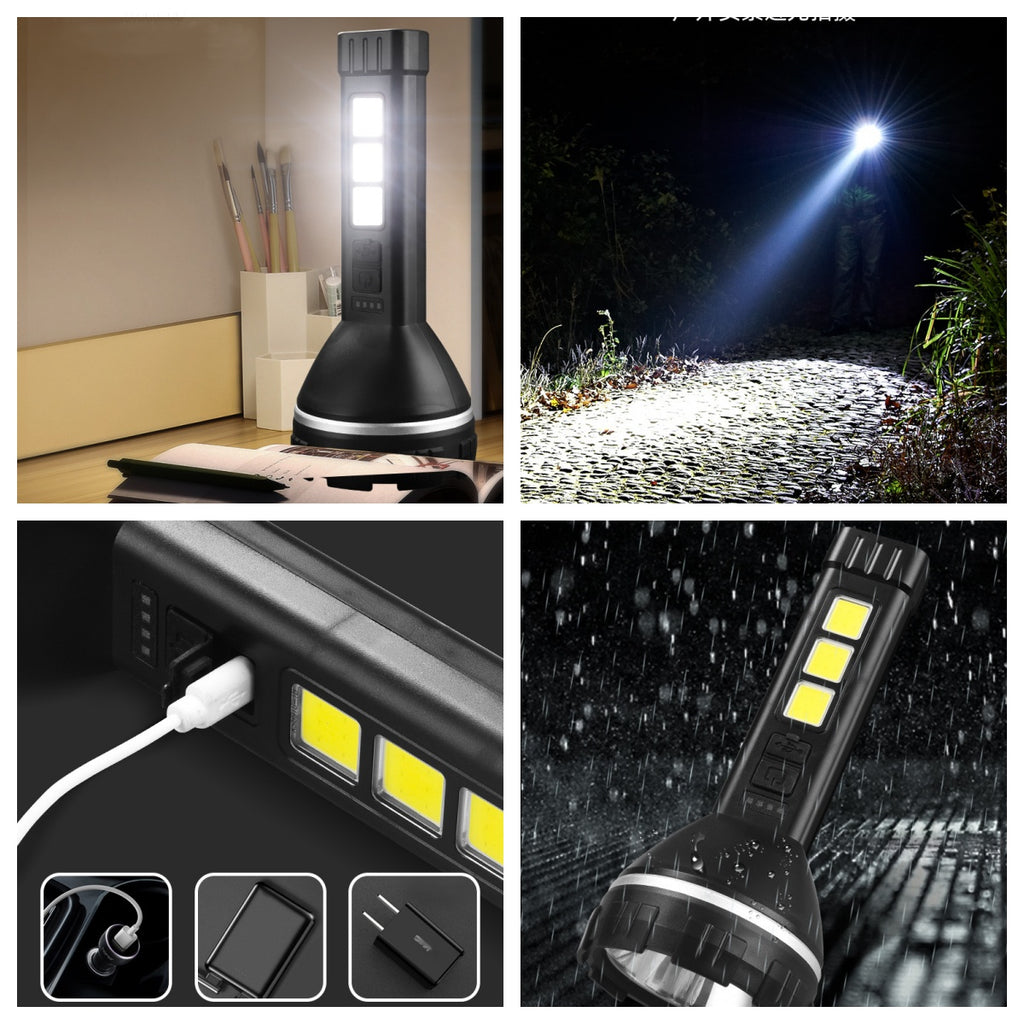 7 LED Beads Multi Functional Strong Light Flashlight