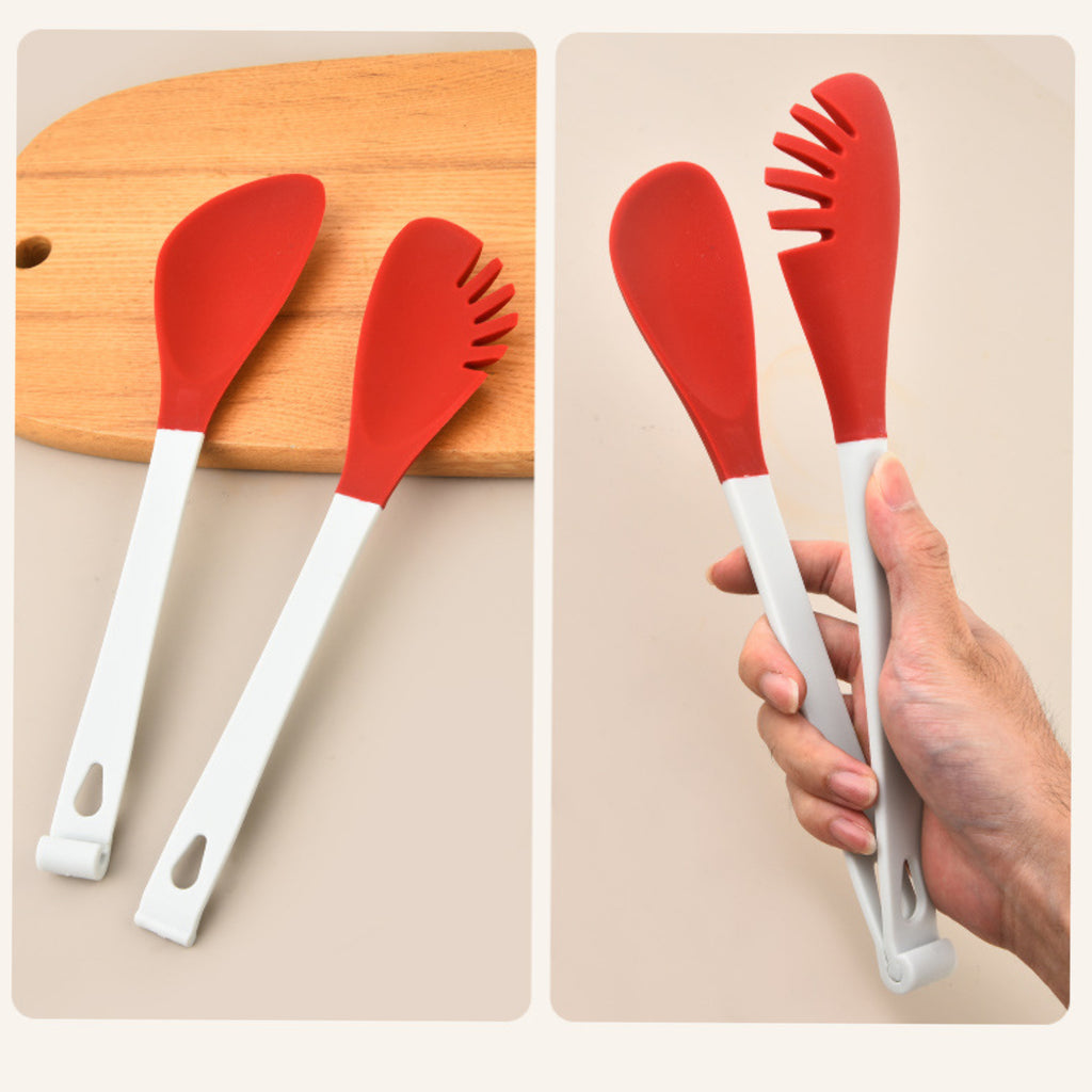 2-in-1 Silicone Food Tongs