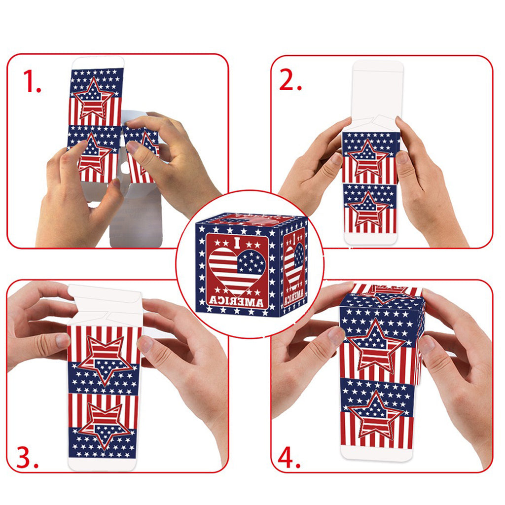 American Independence Day Dimensional Paper Box