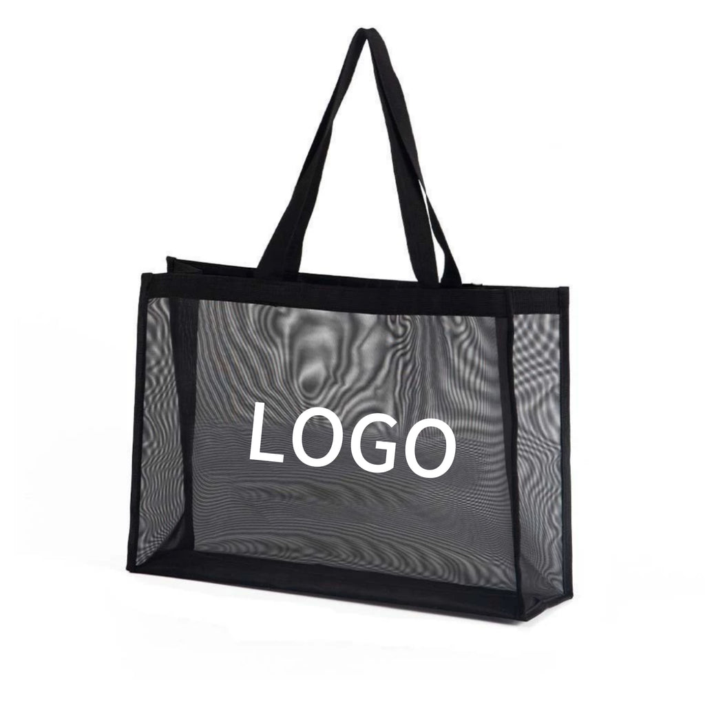 Black Breathable Mesh Shopping Bag
