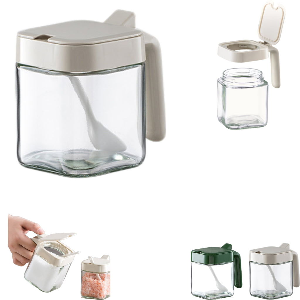 Creamer Canister With Separable Spoon And Lid