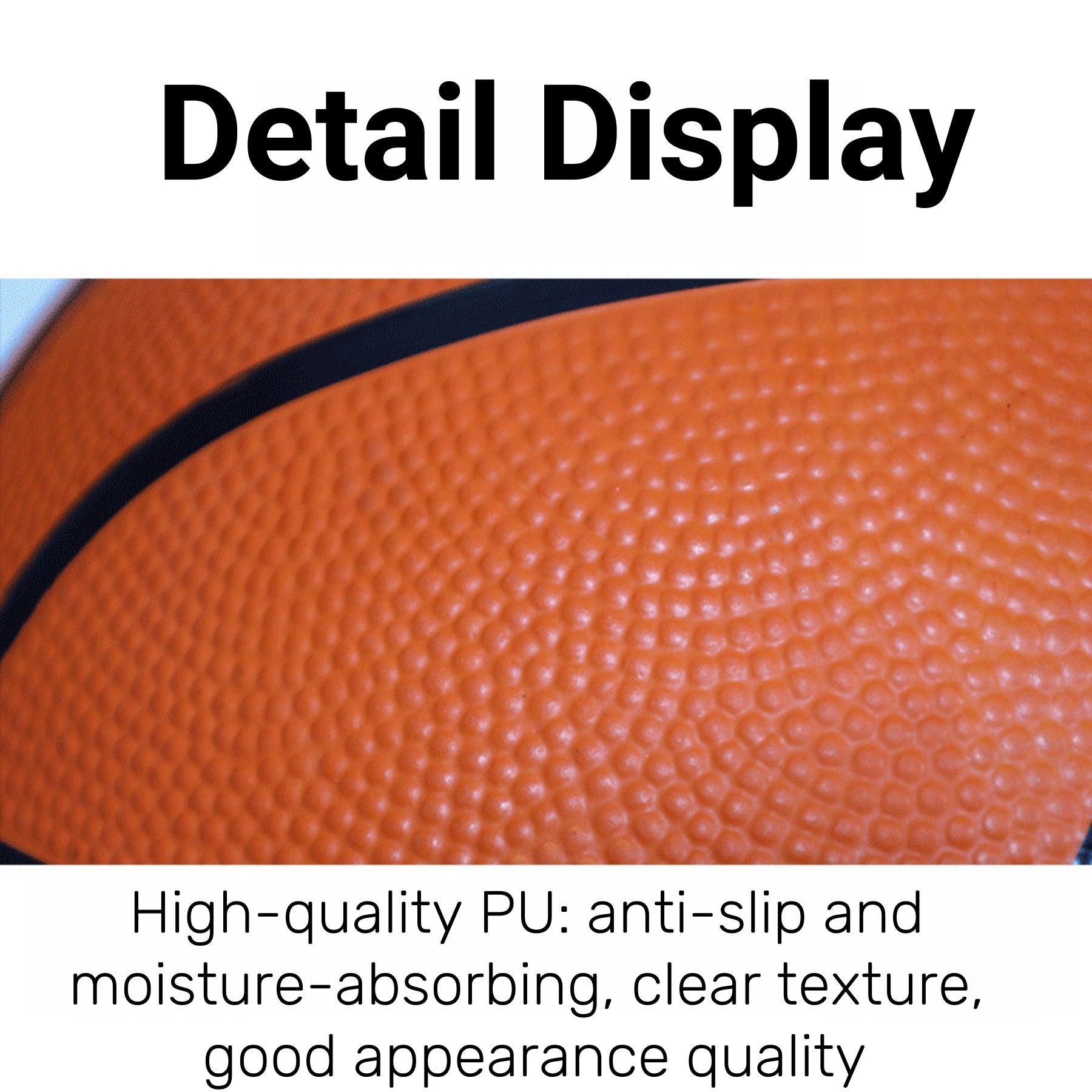 Size 7 Wear-Resistant Rubber Basketball