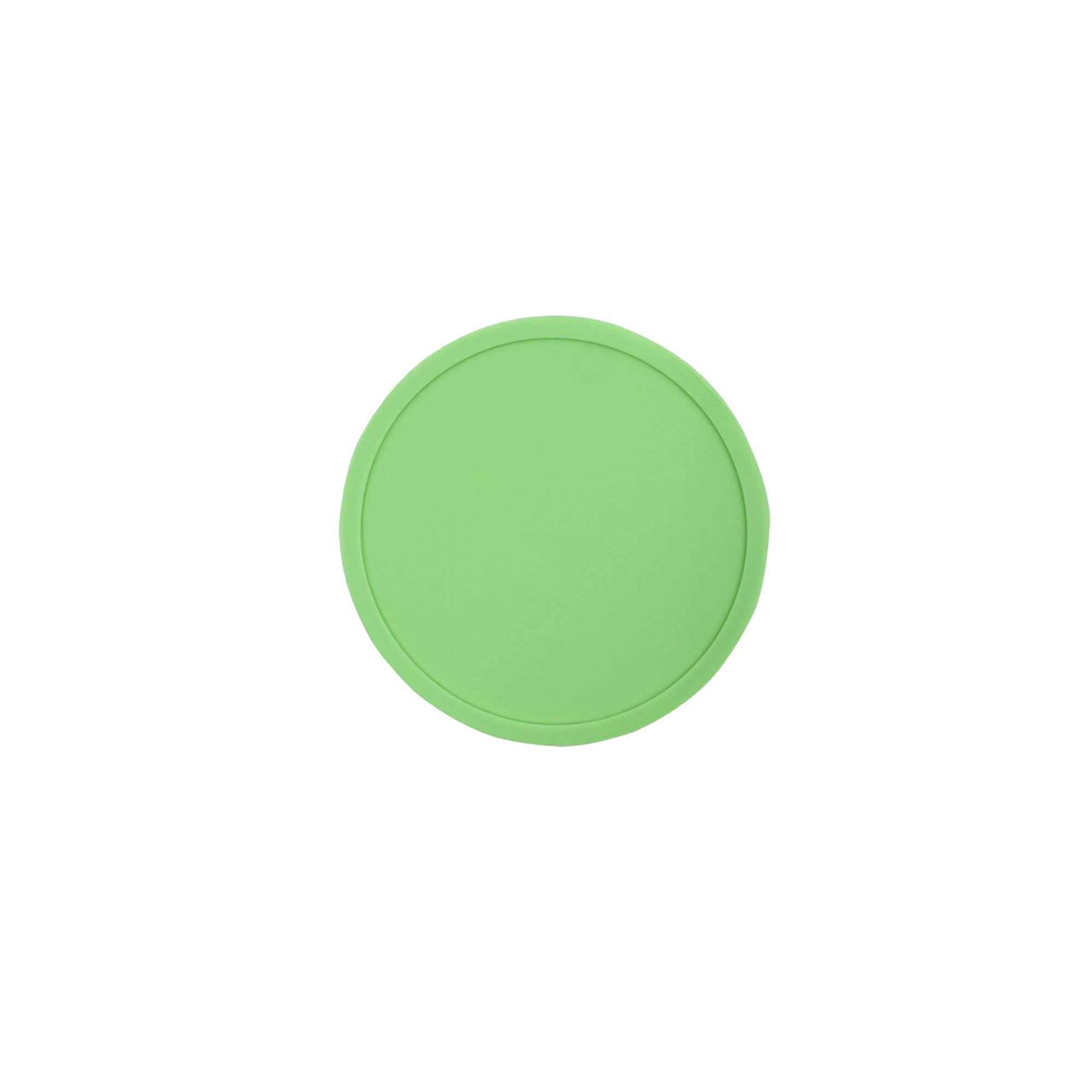 Round Silicone Coaster with Spill-Proof Ring