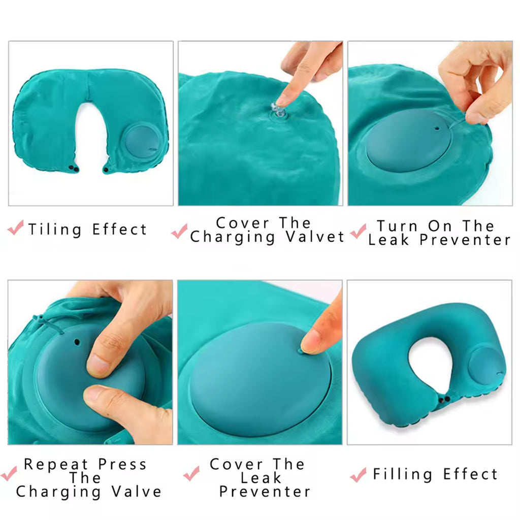 U Shape Inflatable Travel Pillow