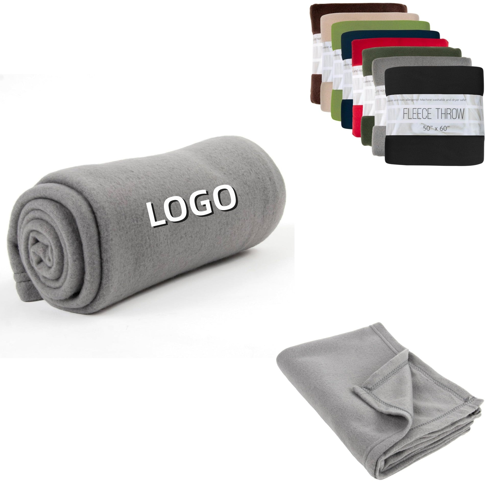 Soft Solid Color Double Sided Wool Blanket Hypoallergenic