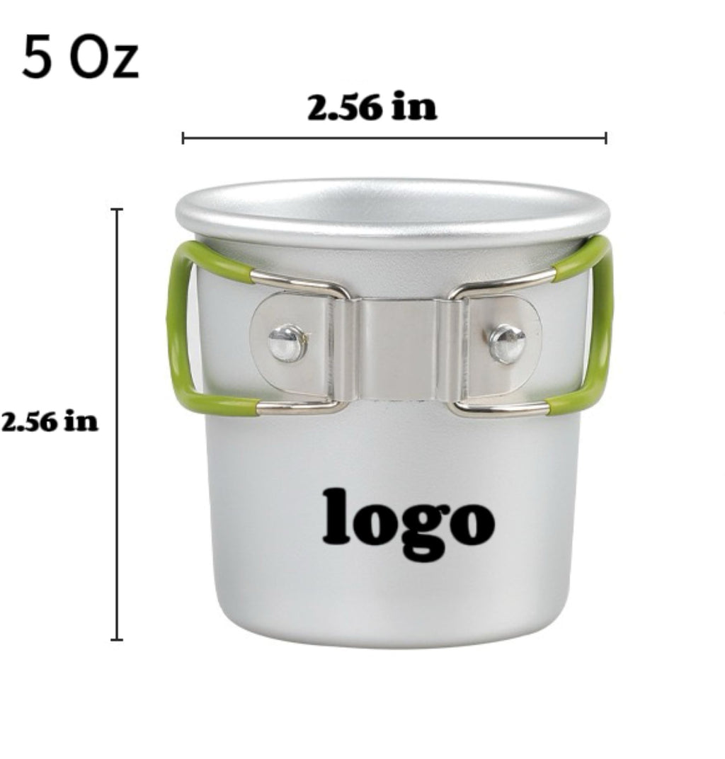 5 Oz Folding Aluminum Cup For Camping