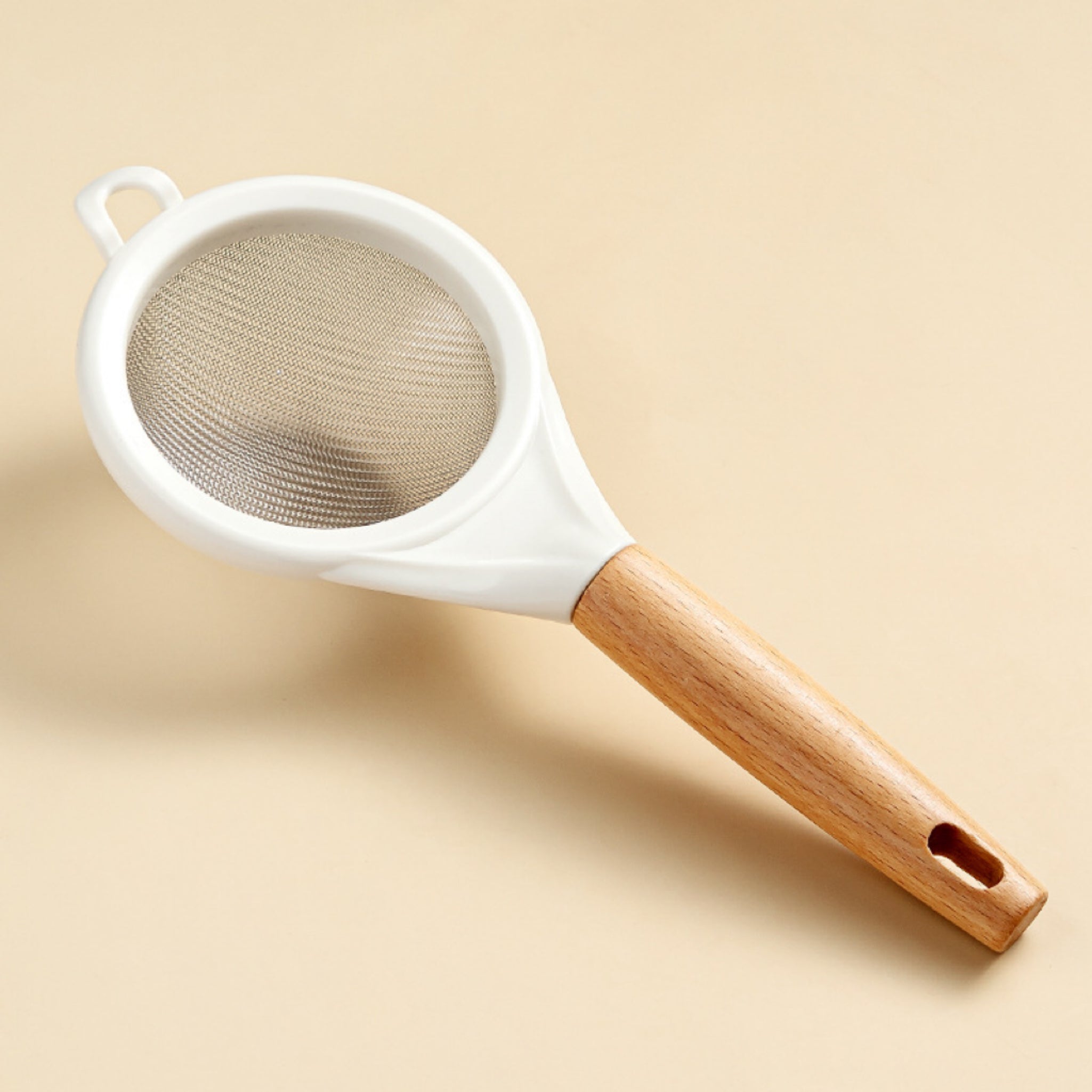 Stainless Steel Mesh Flour Sifter with Wooden Handle