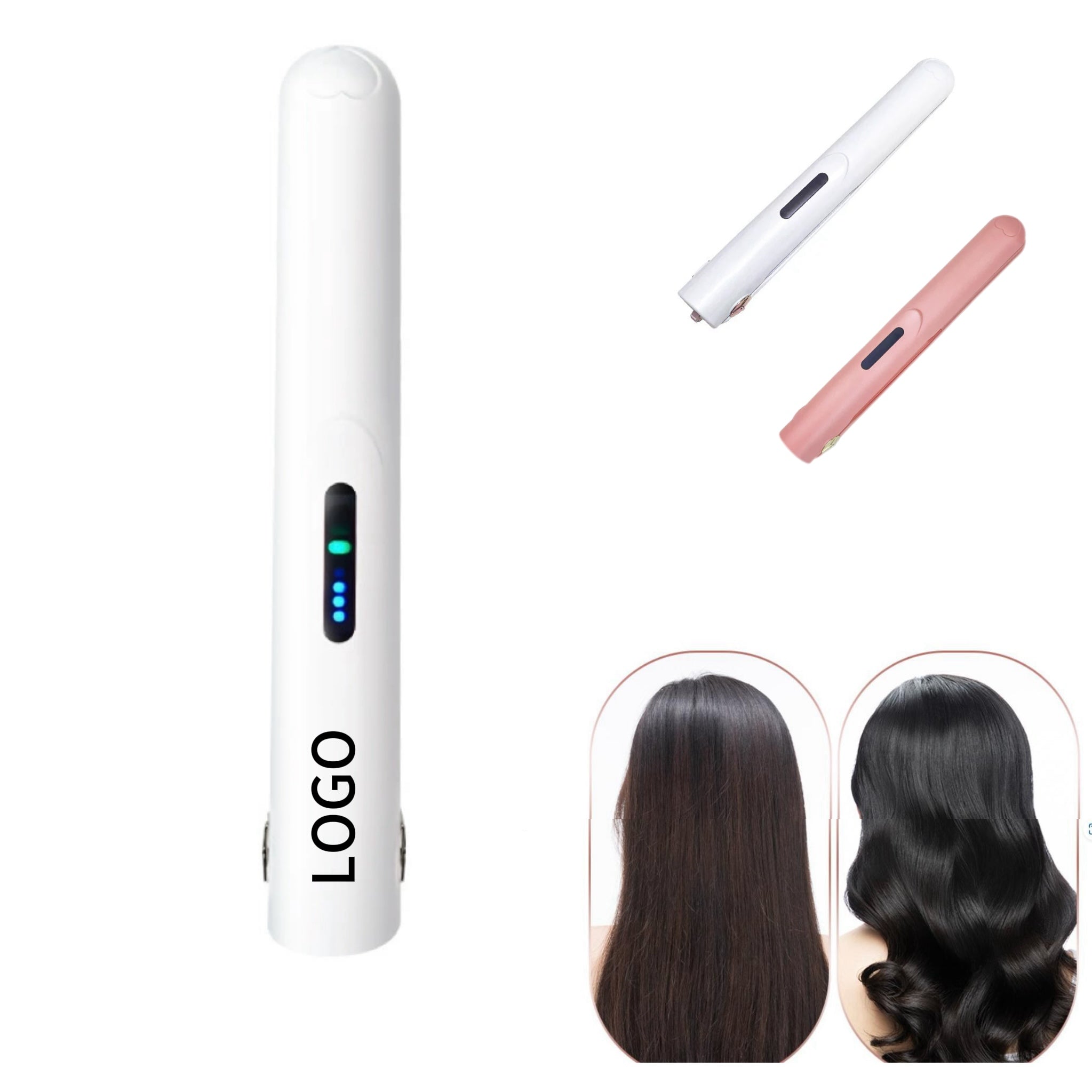 Mini Wireless Charging Portable Hair Straightener