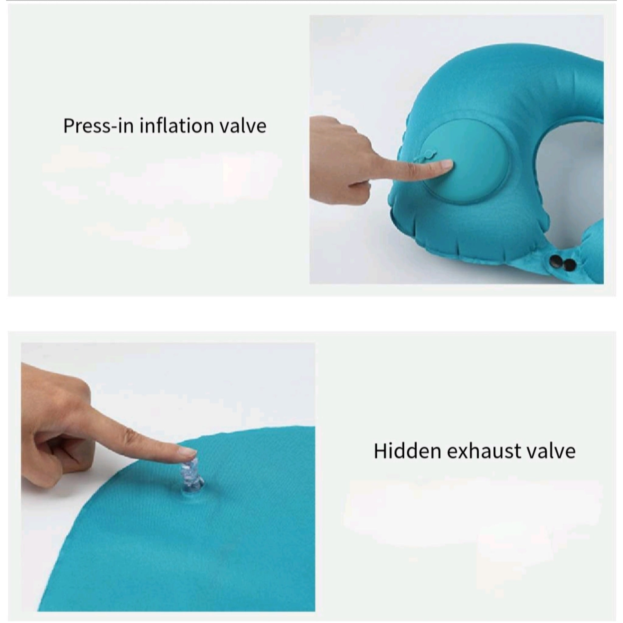 Push Inflate U Shaped Neck Pillow