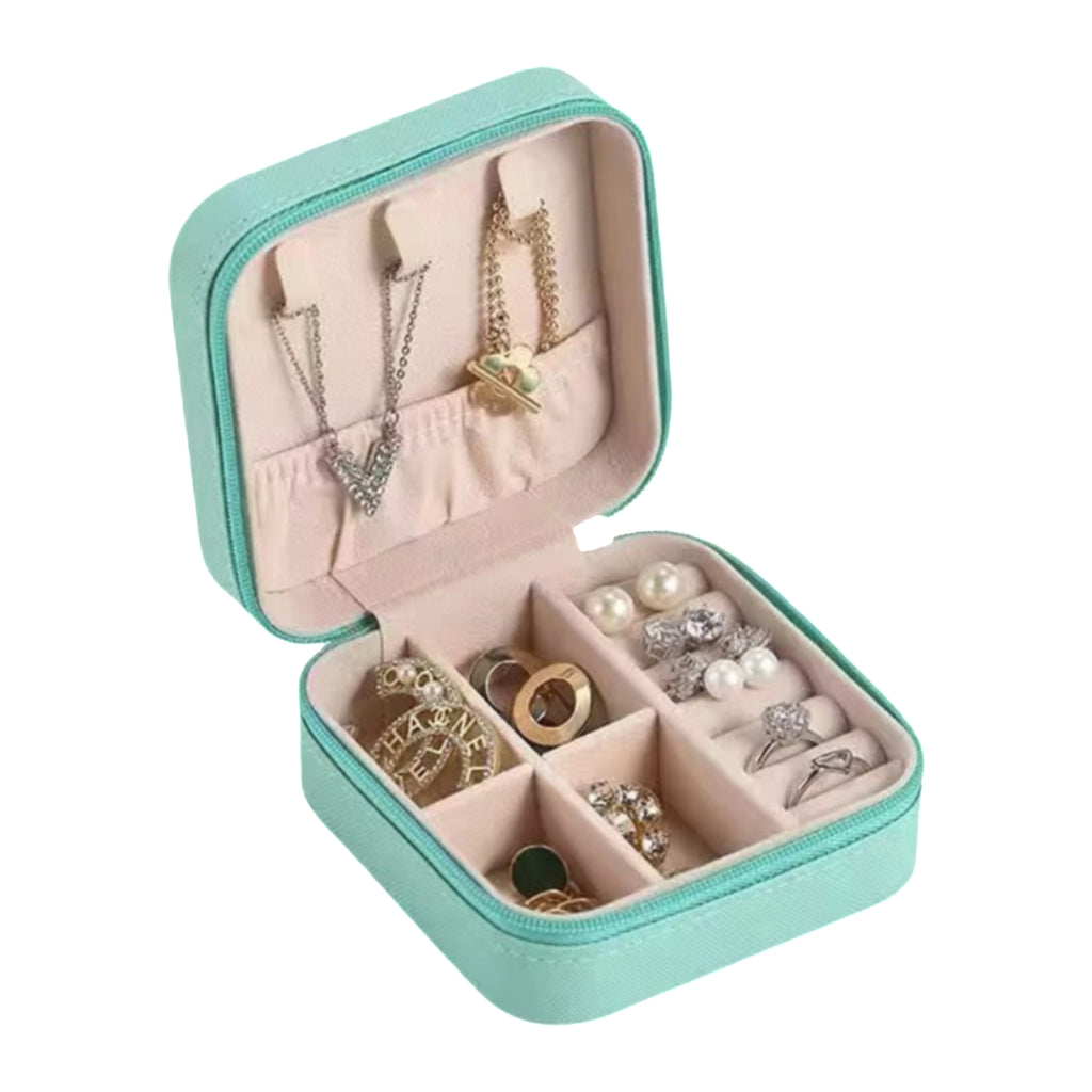 Square Zipper Jewelry Storage Box