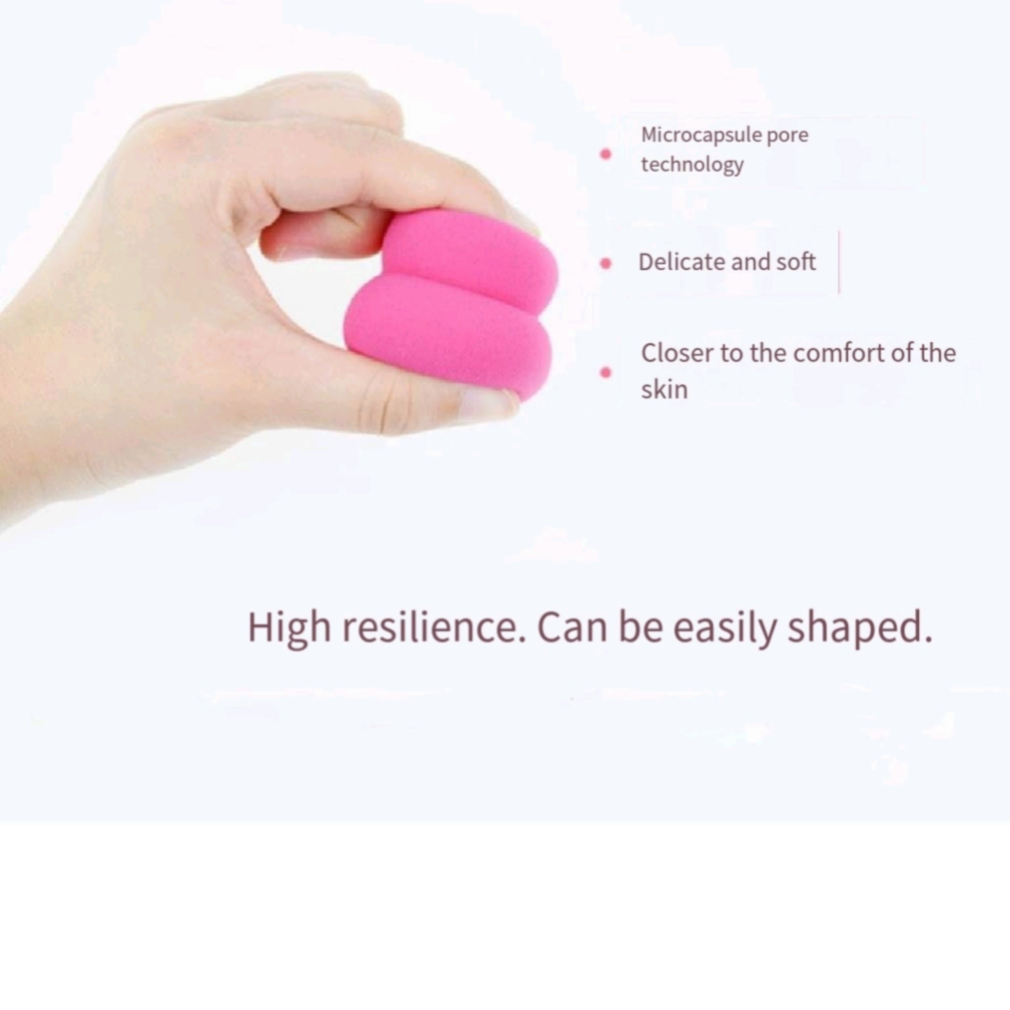 Non Absorbent Beauty Sponge Set Multi Shape Wet Dry Use