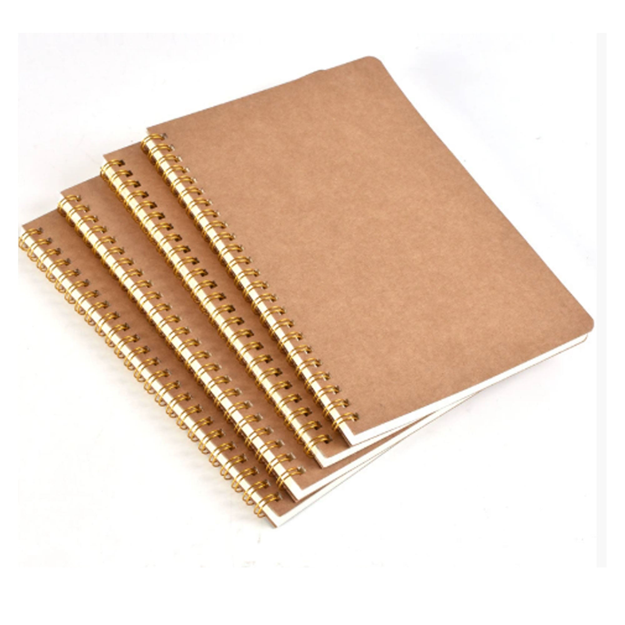 A5 Spiral Notebook, Kraft Paper Cover Journal