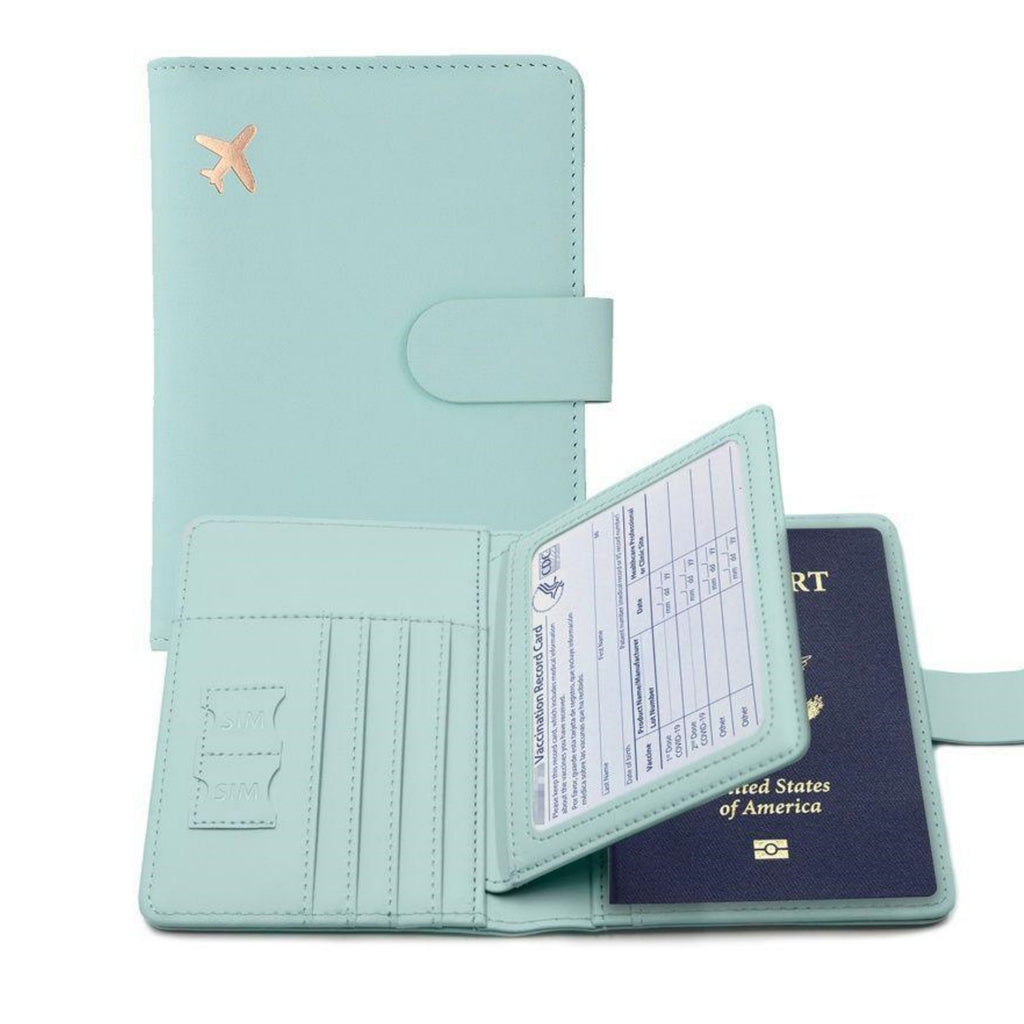 Magnetic Passport Holder Closed Shielded Travel Wallet
