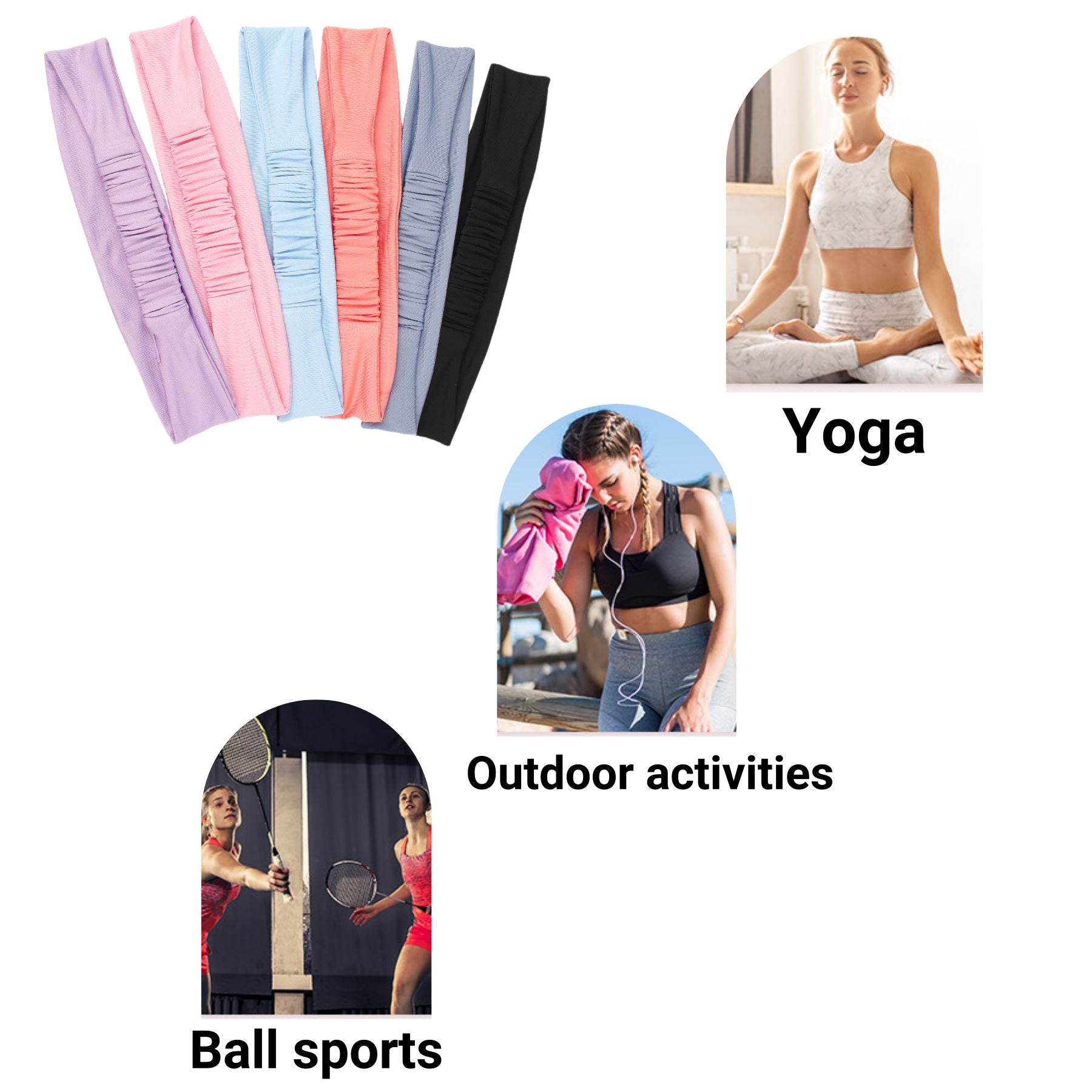 Fitness And Sports Sweat Wicking Headband