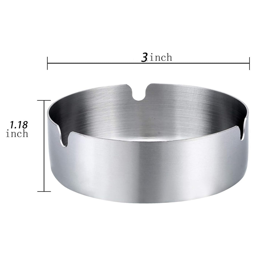 Cigar Ashtray Round Stainless Steel Ashtray For Tabletop