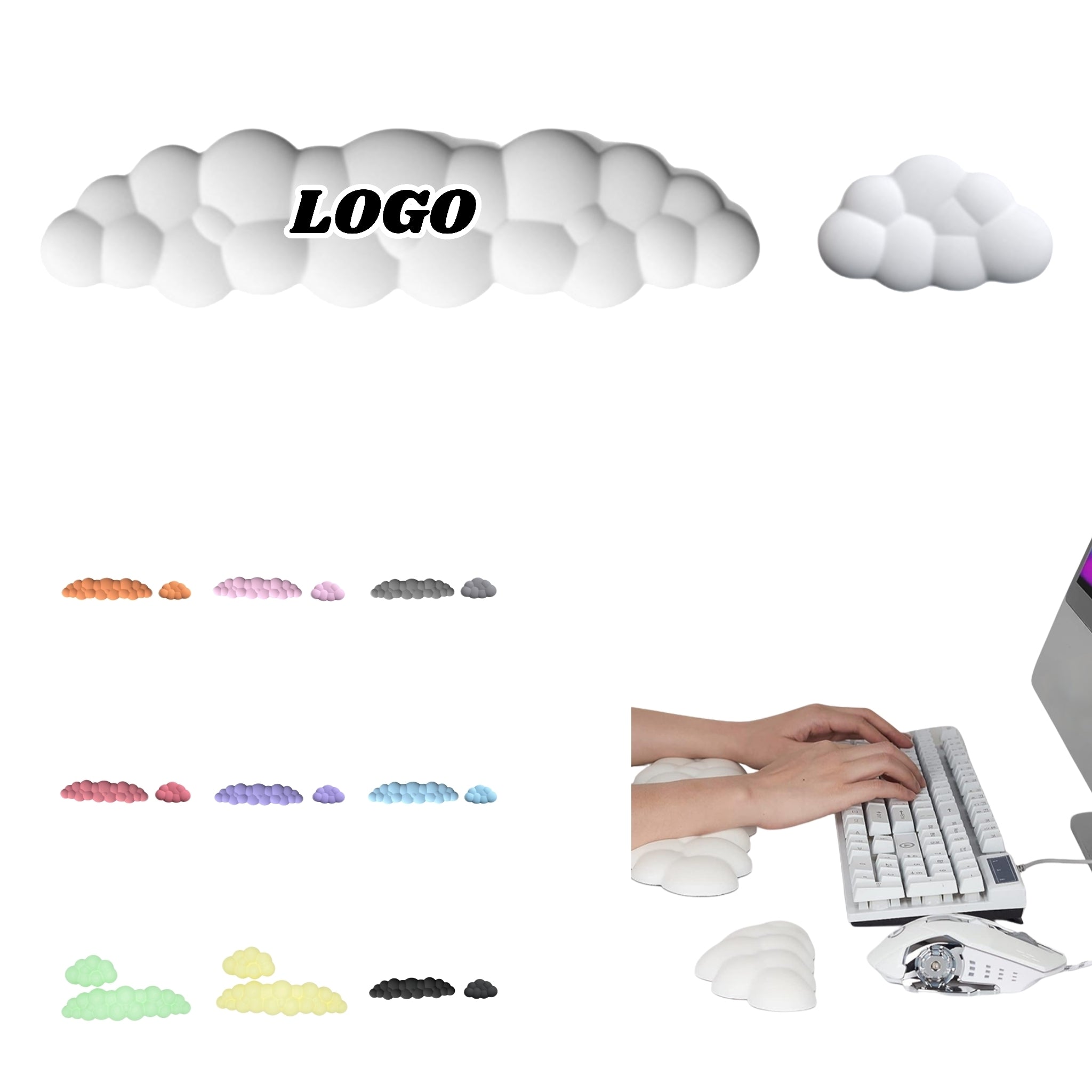 Large Memory Foam Wrist Rest Ergonomic Non Slip Cloud Pad