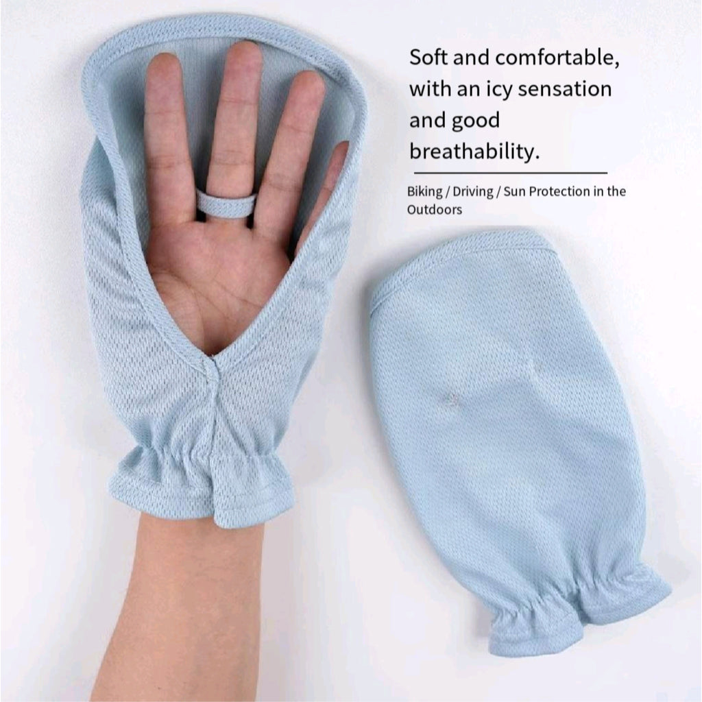 UPF 50 Cooling Fingerless Sun Gloves Women Driving