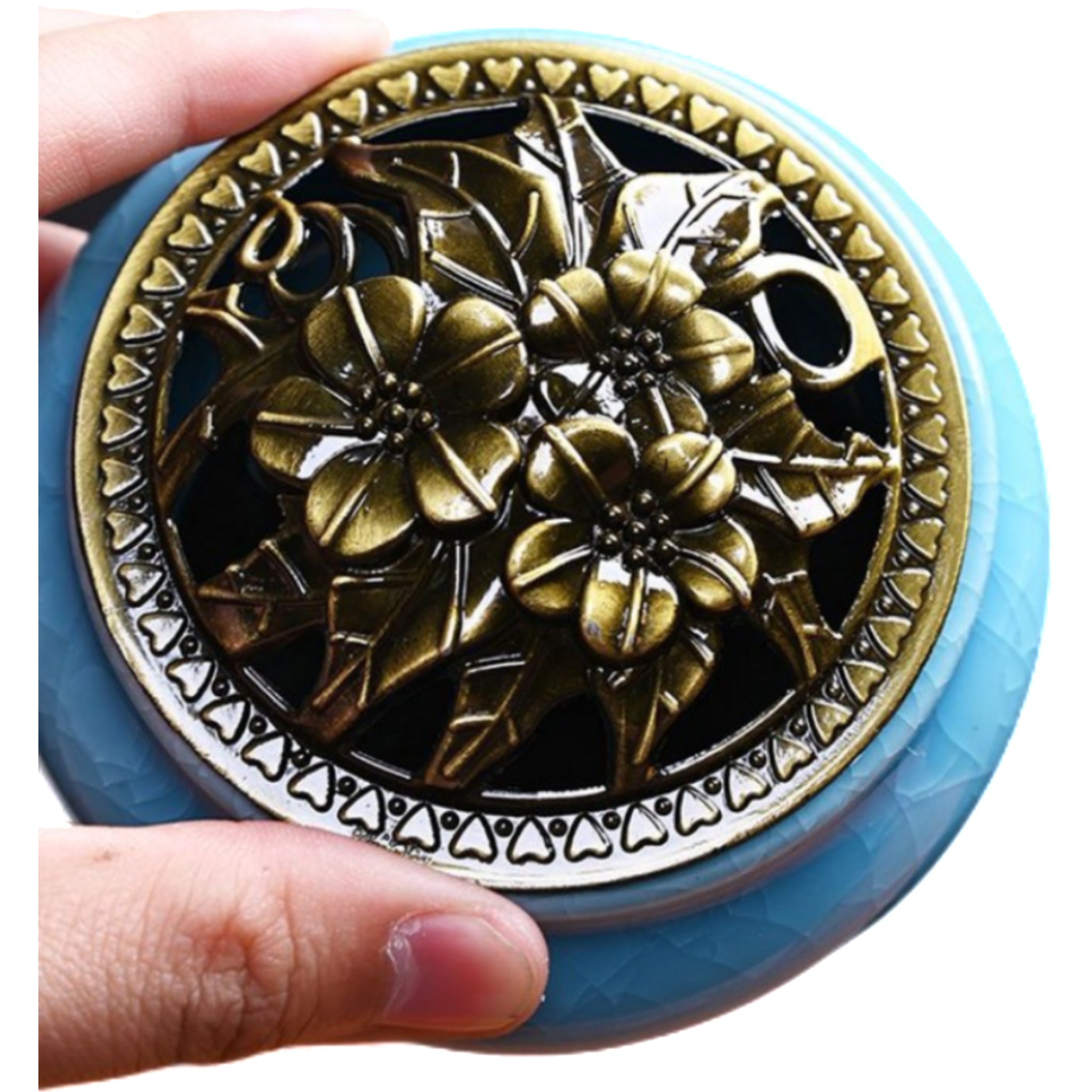 Crackled Ceramic Incense Burner Ornament
