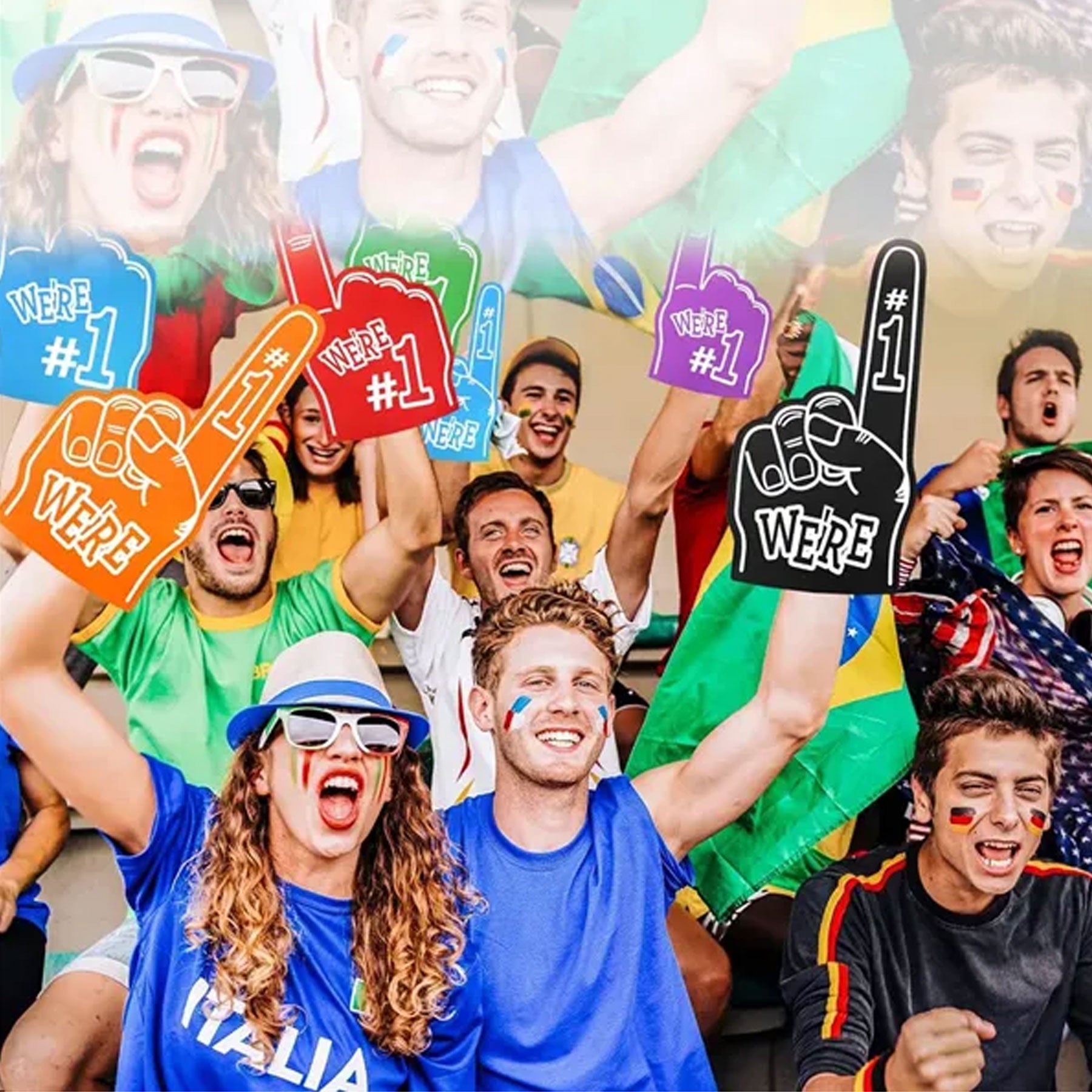 Cheering Foam Support Gloves