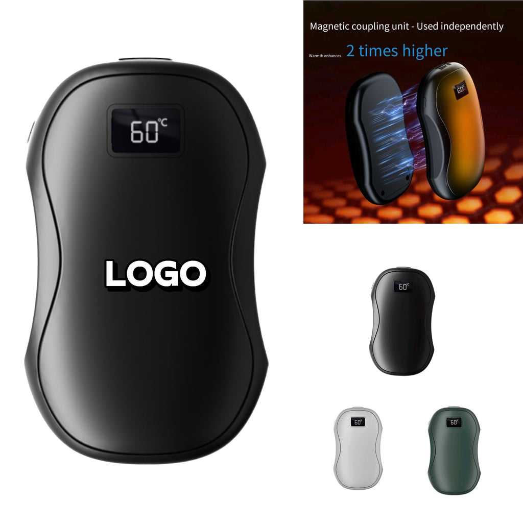 Magnetic HandWarmer Detachable Digital Display USB FastHeat