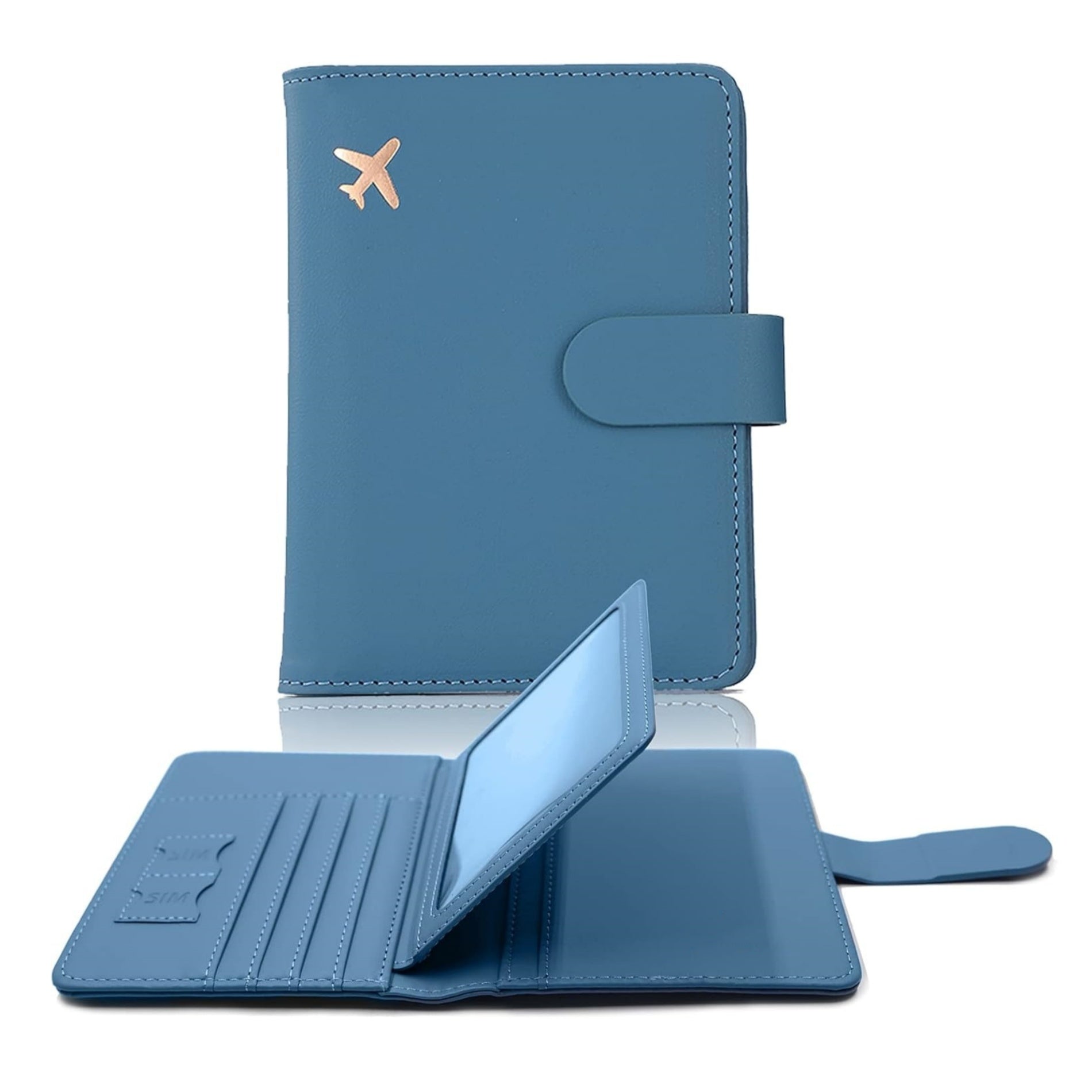 Magnetic Passport Holder Closed Shielded Travel Wallet